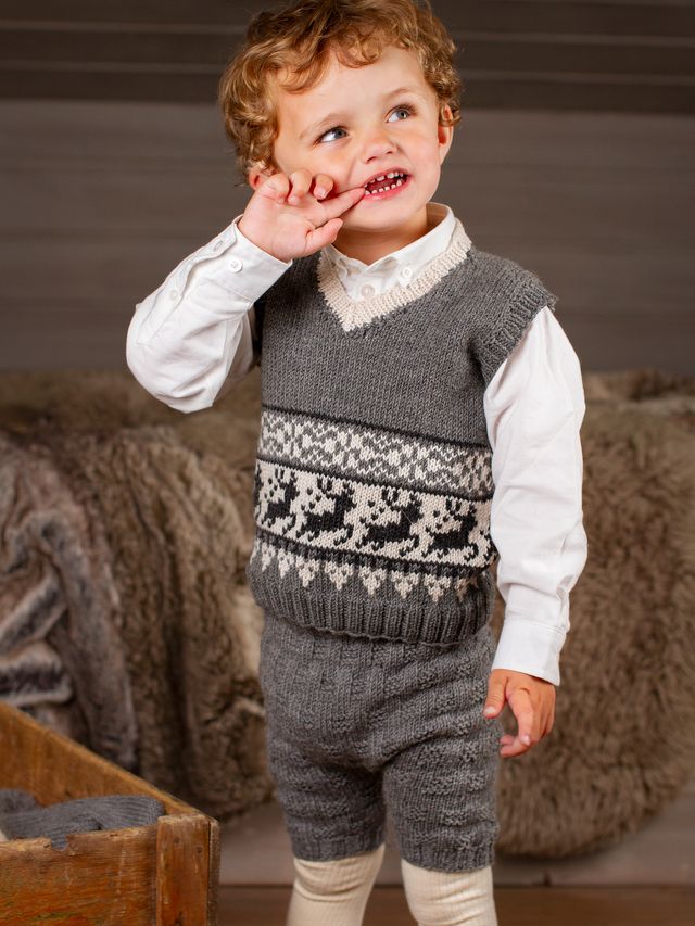 REINDANS vest gråmelert