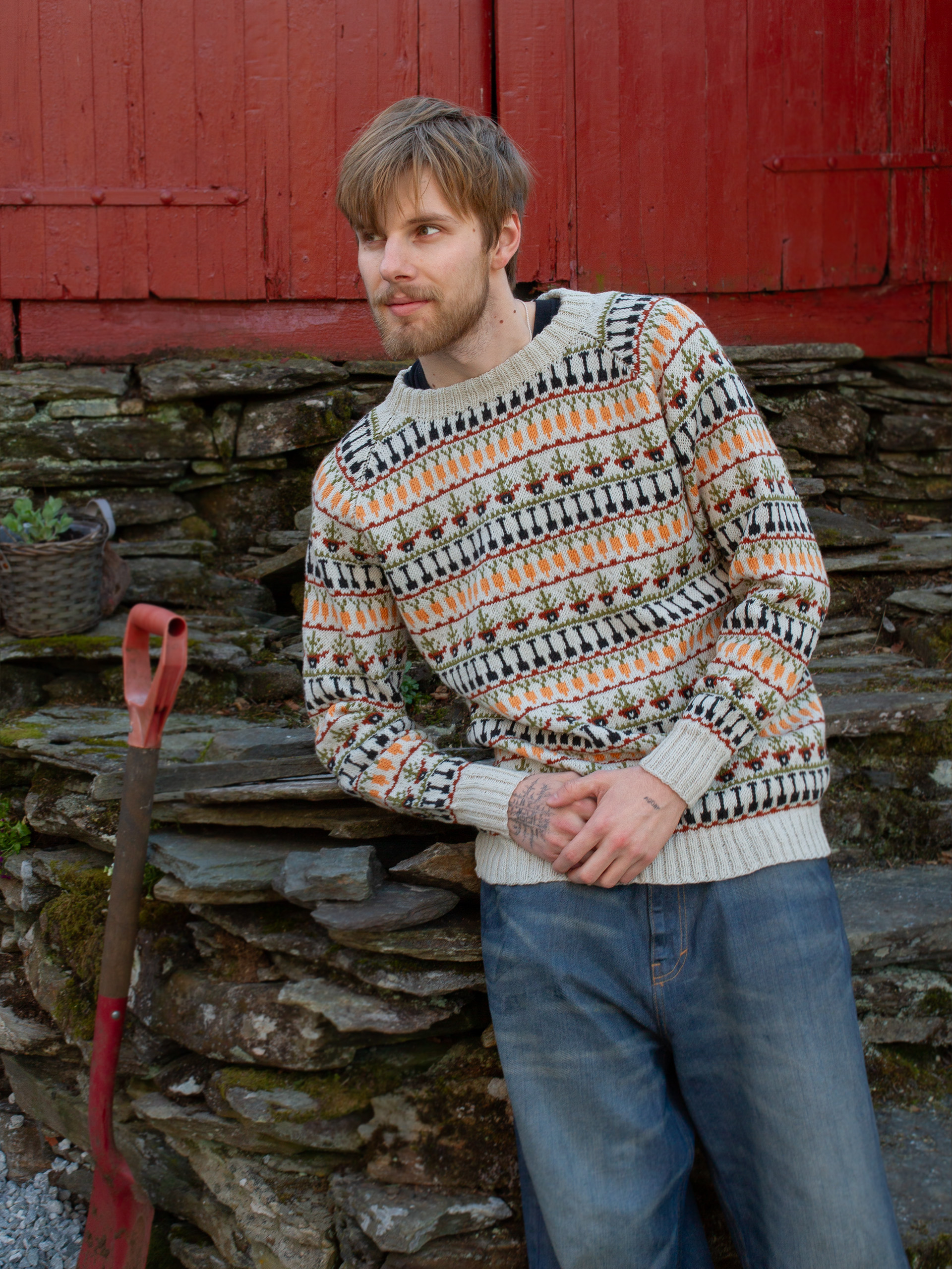 423K-09a RØTTER genser herre