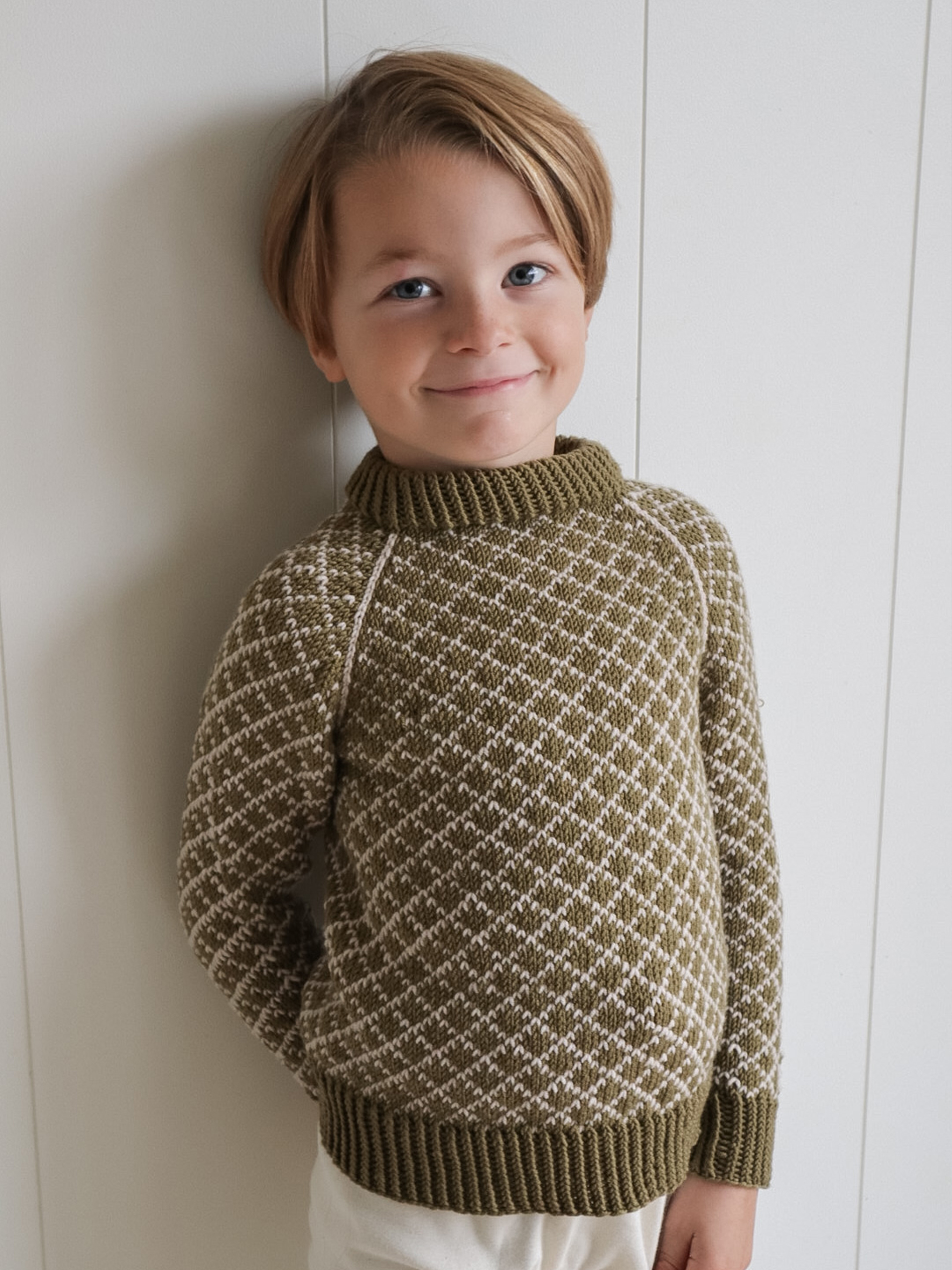 Rutegenseren olive/natural white