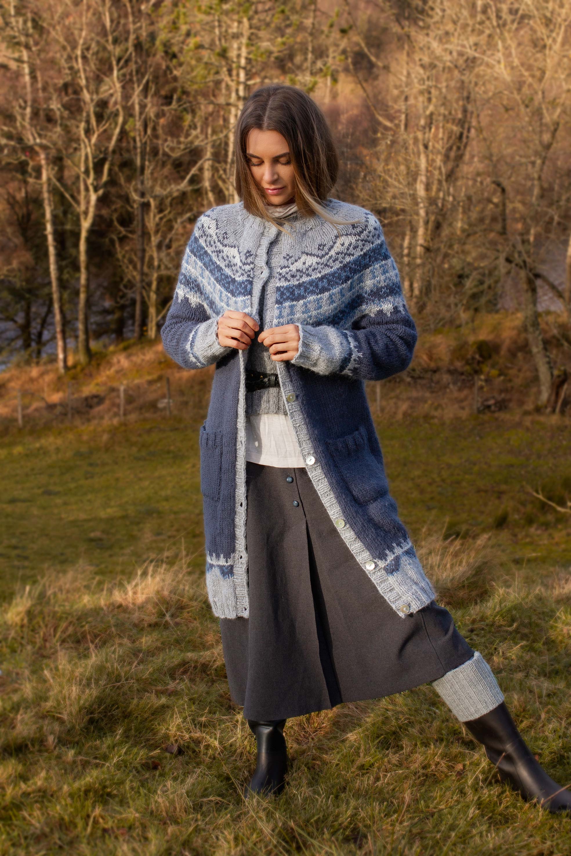 SIGGJO kåpe gråblå