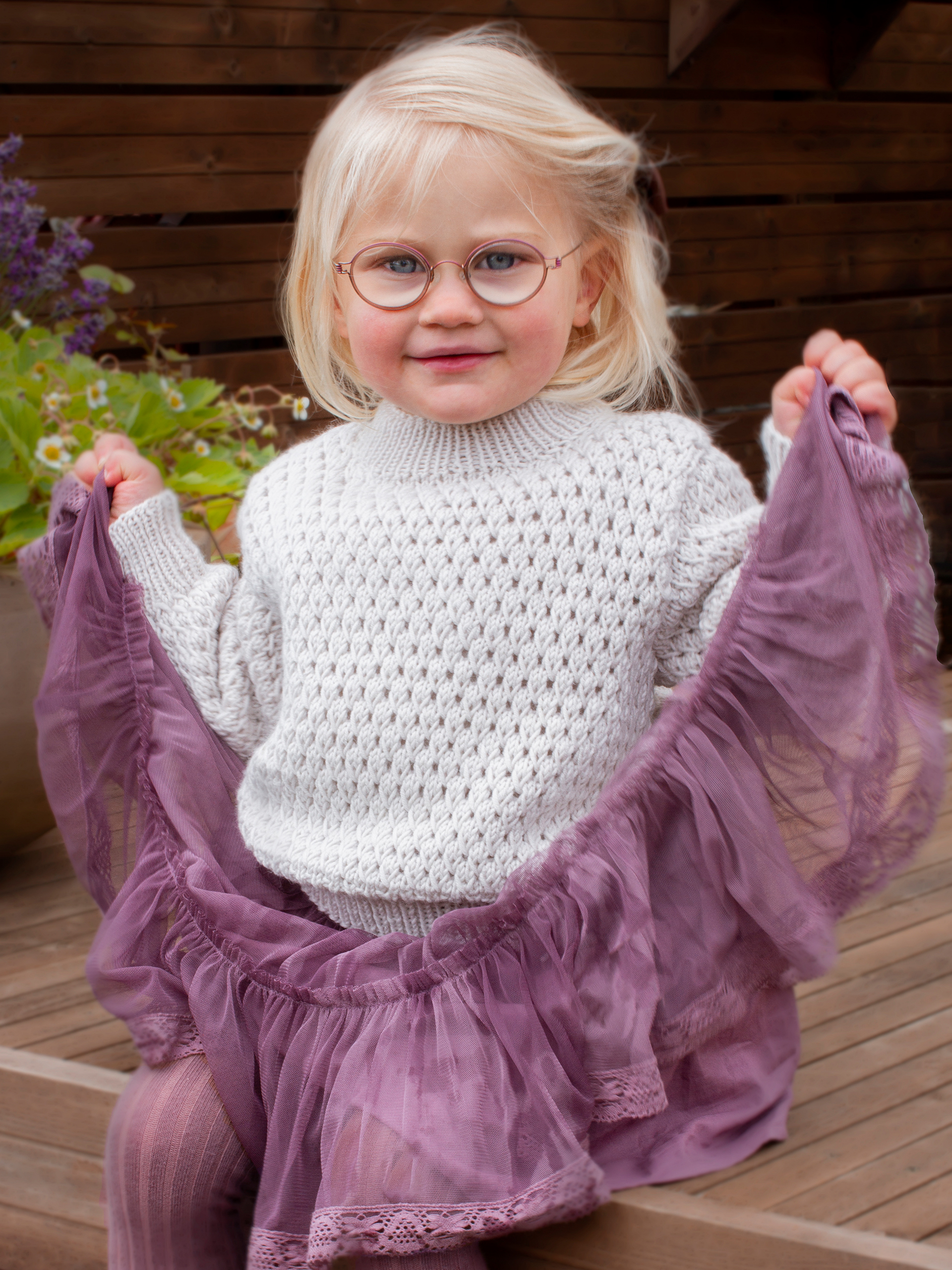 STAVA genser ensfarget kitt (Merinor)