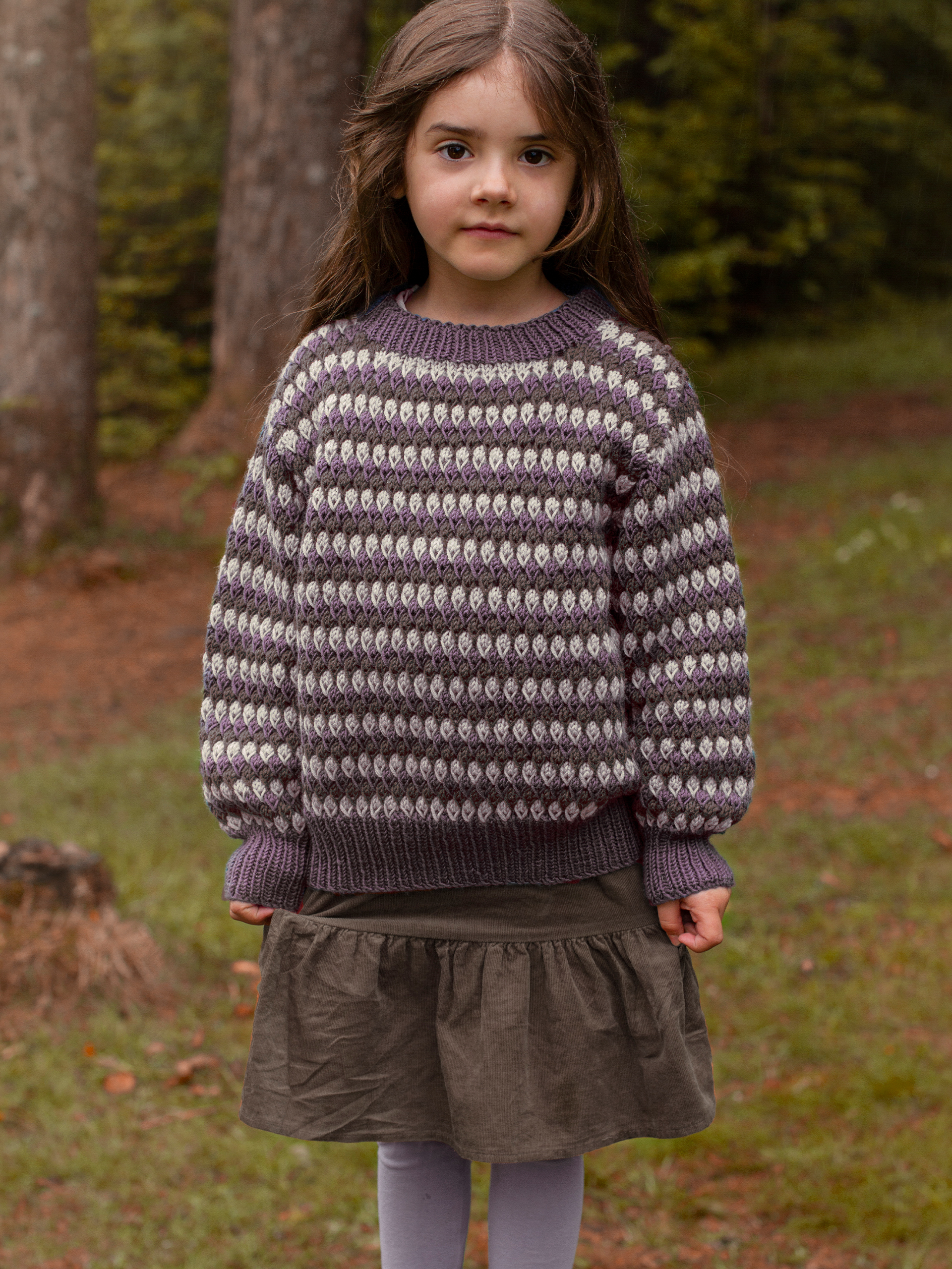 STAVA genser striper dus grålilla