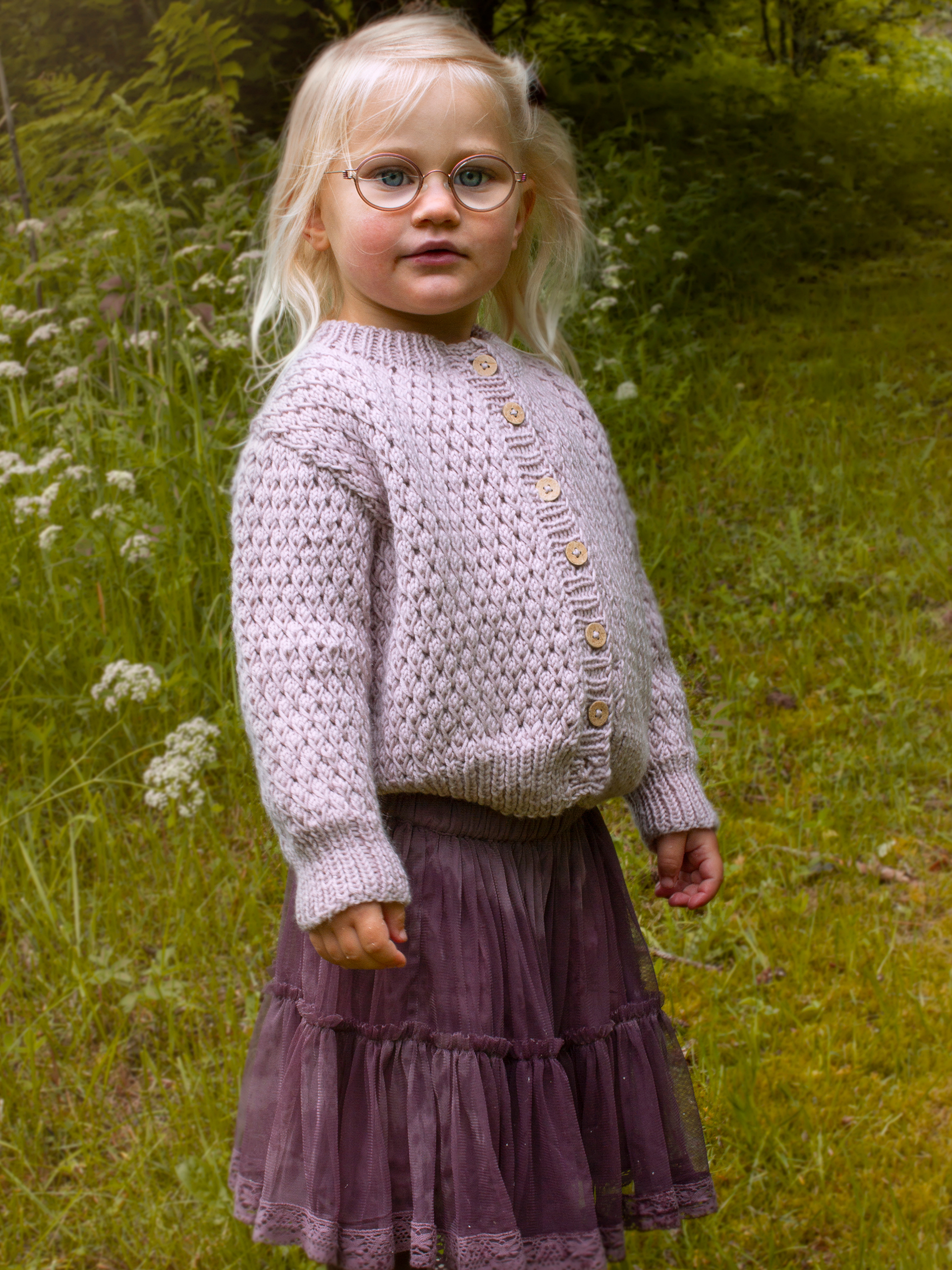 STAVA jakke ensfarget pudderrosa