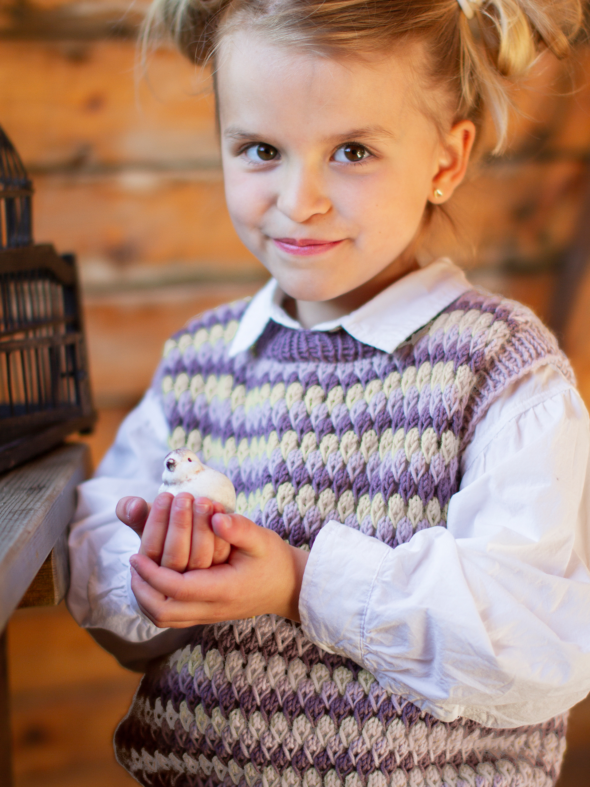 STAVA vest dus grålilla/kitt