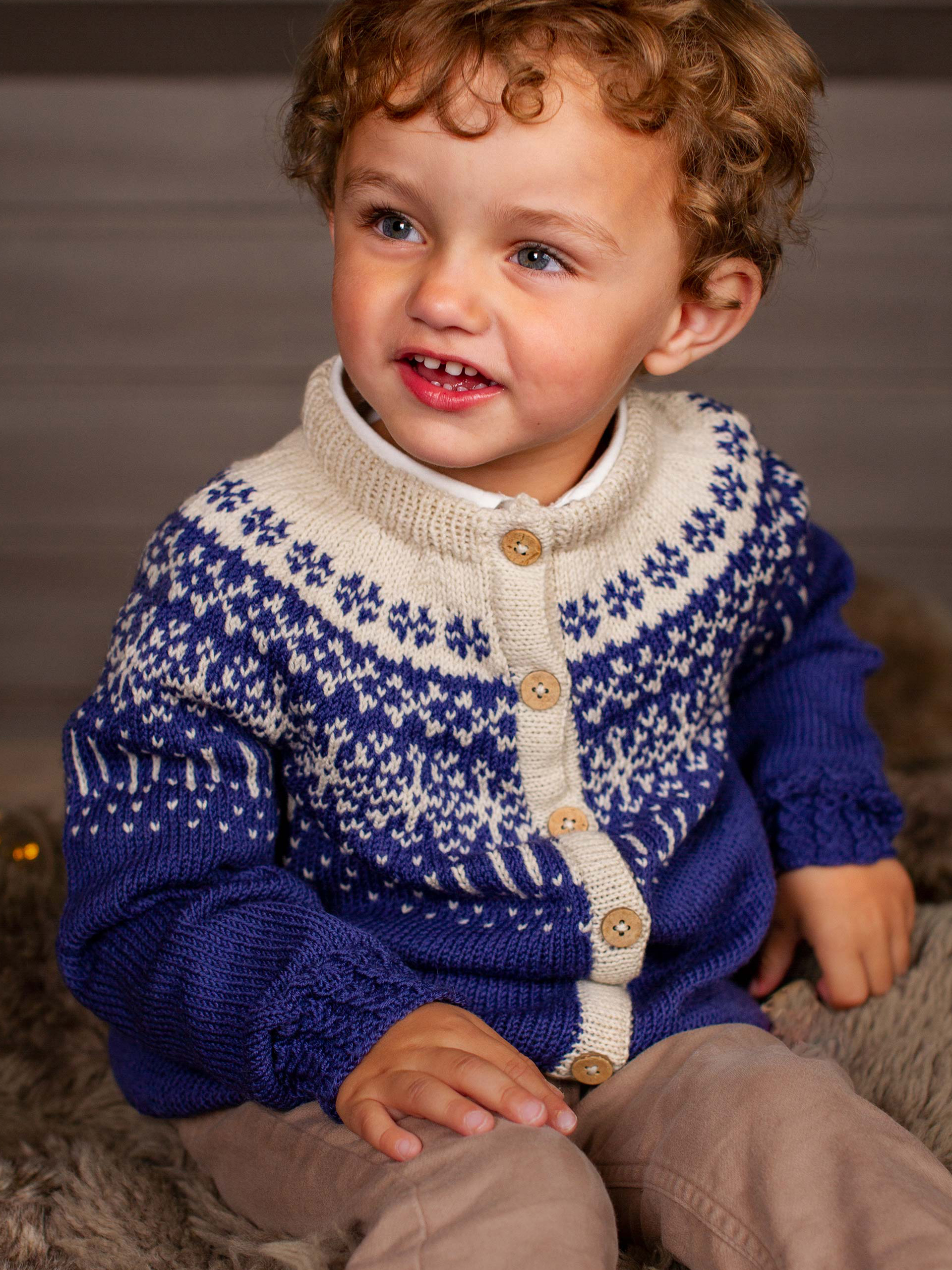 STJERNESKUDD jakke barn blå-kitt