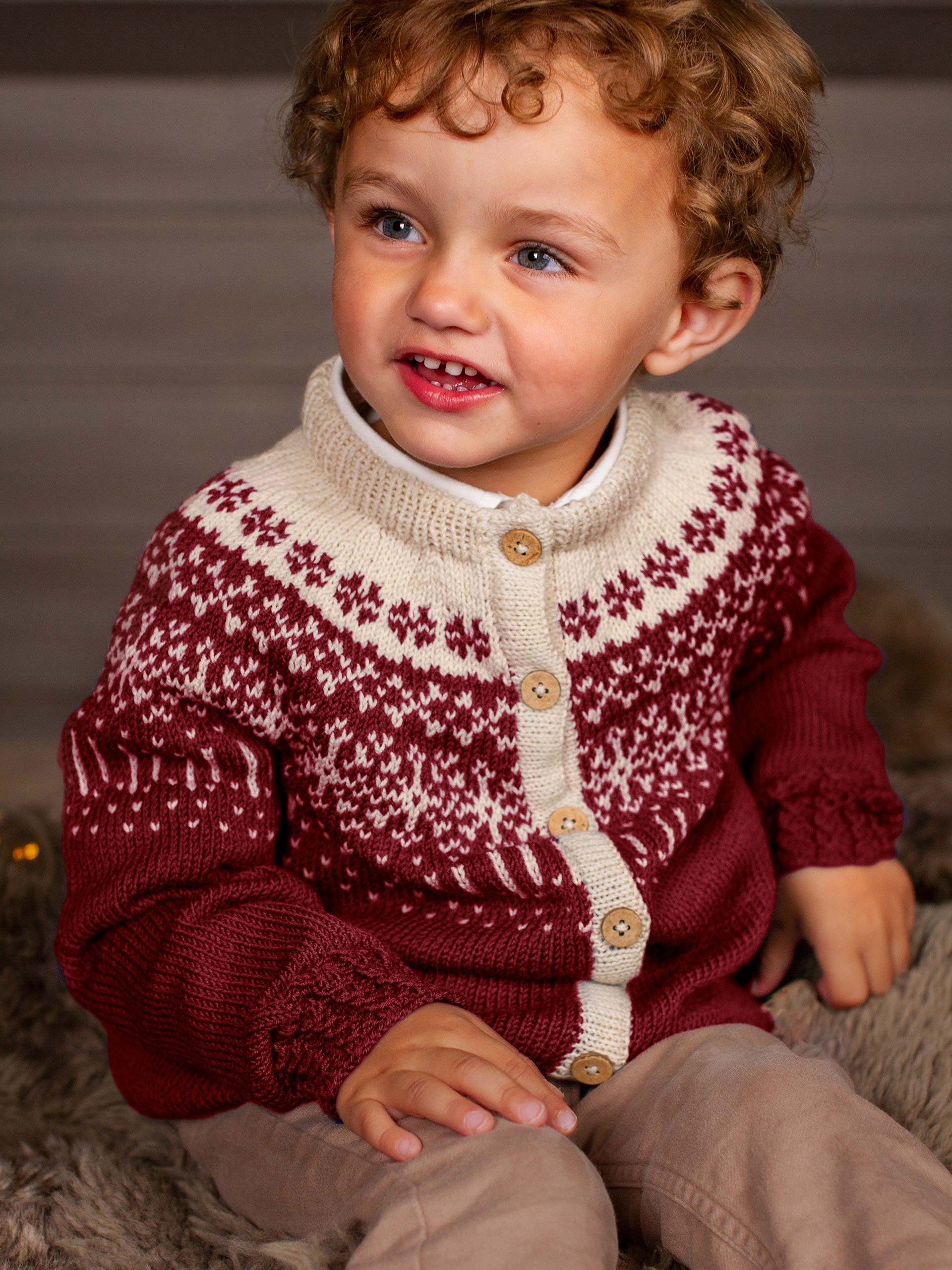 STJERNESKUDD jakke barn burgunder