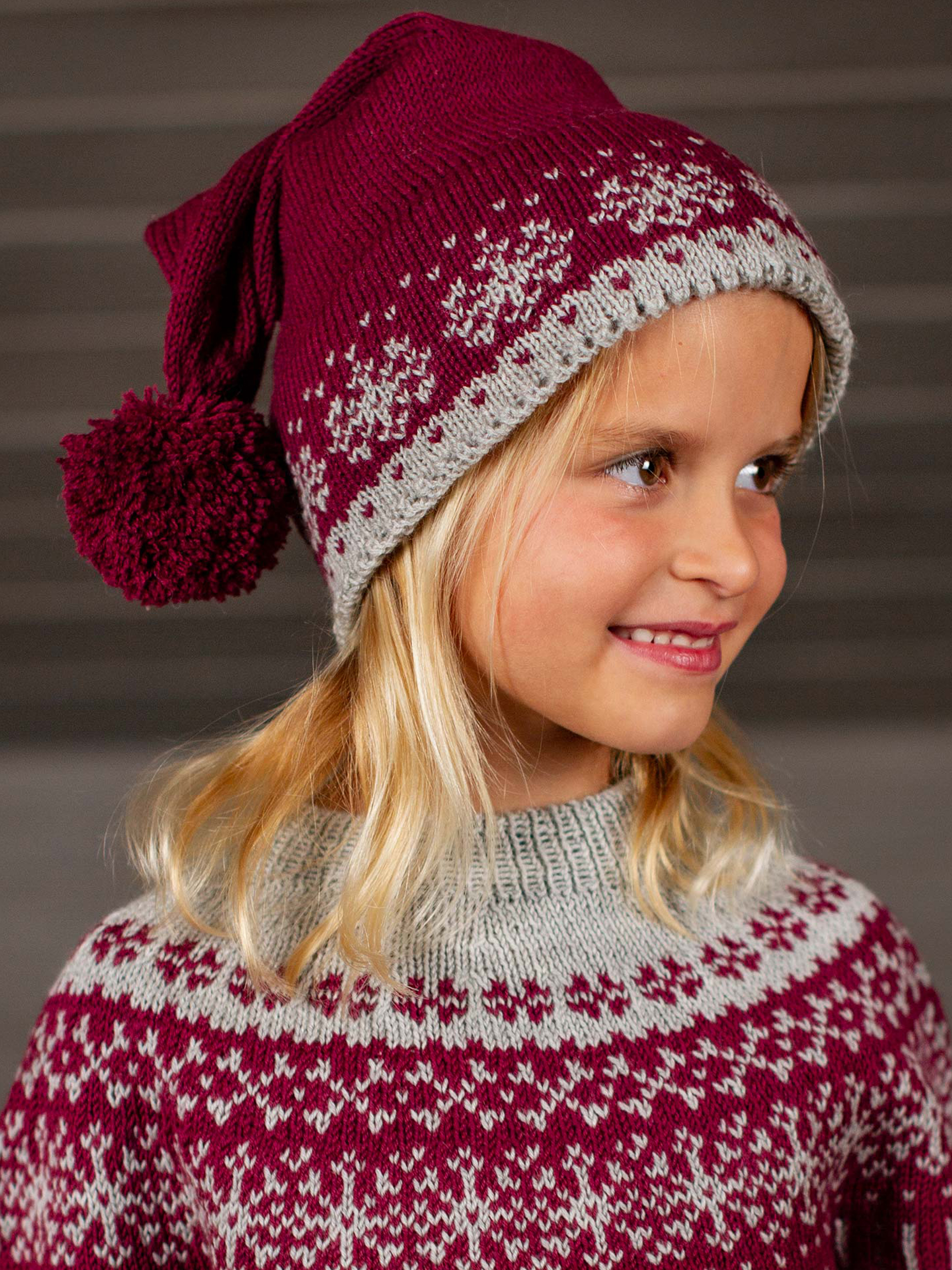 STJERNESKUDD lue burgunder-grå