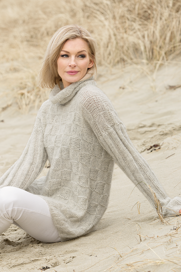 STRÅ genser perlegrå