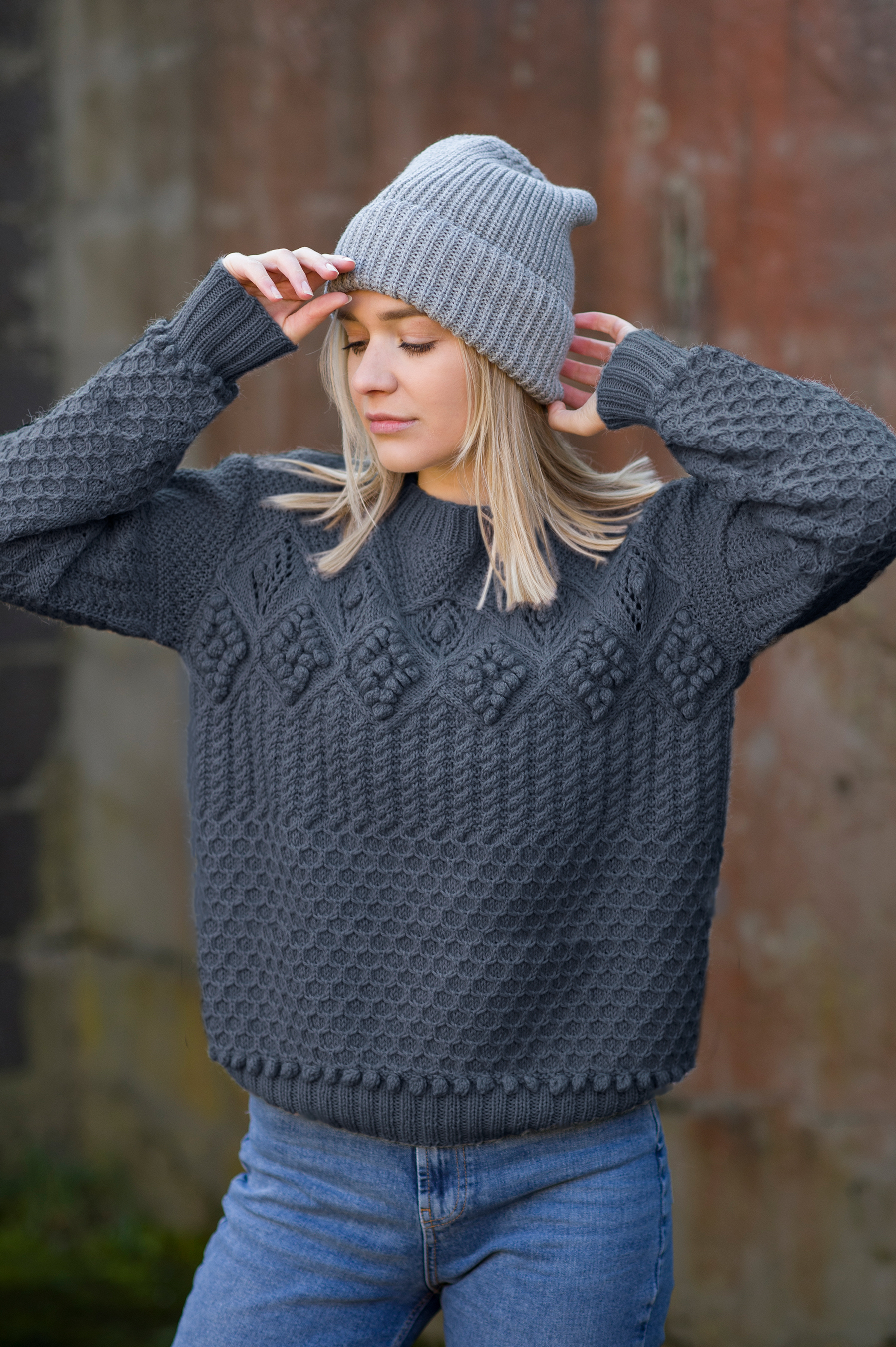 SUZANNE genser gråblå