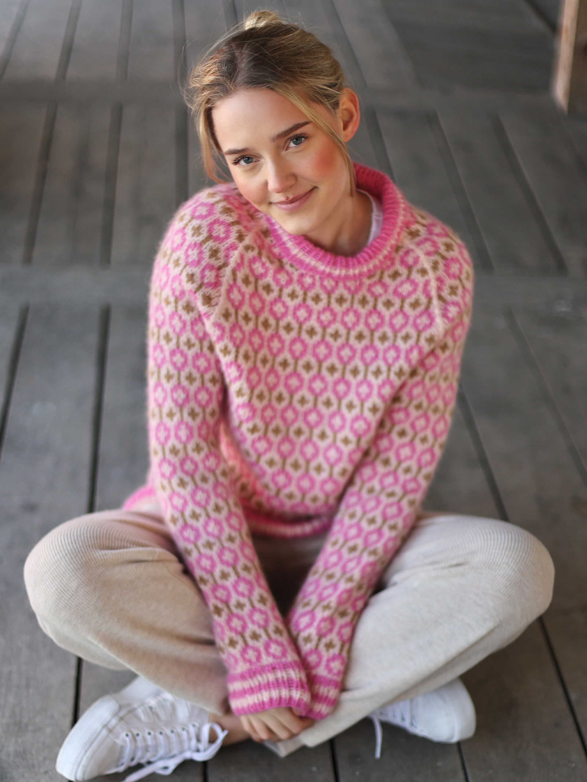 SVALASTOG KOS rosa/beige M/ skinnlapp