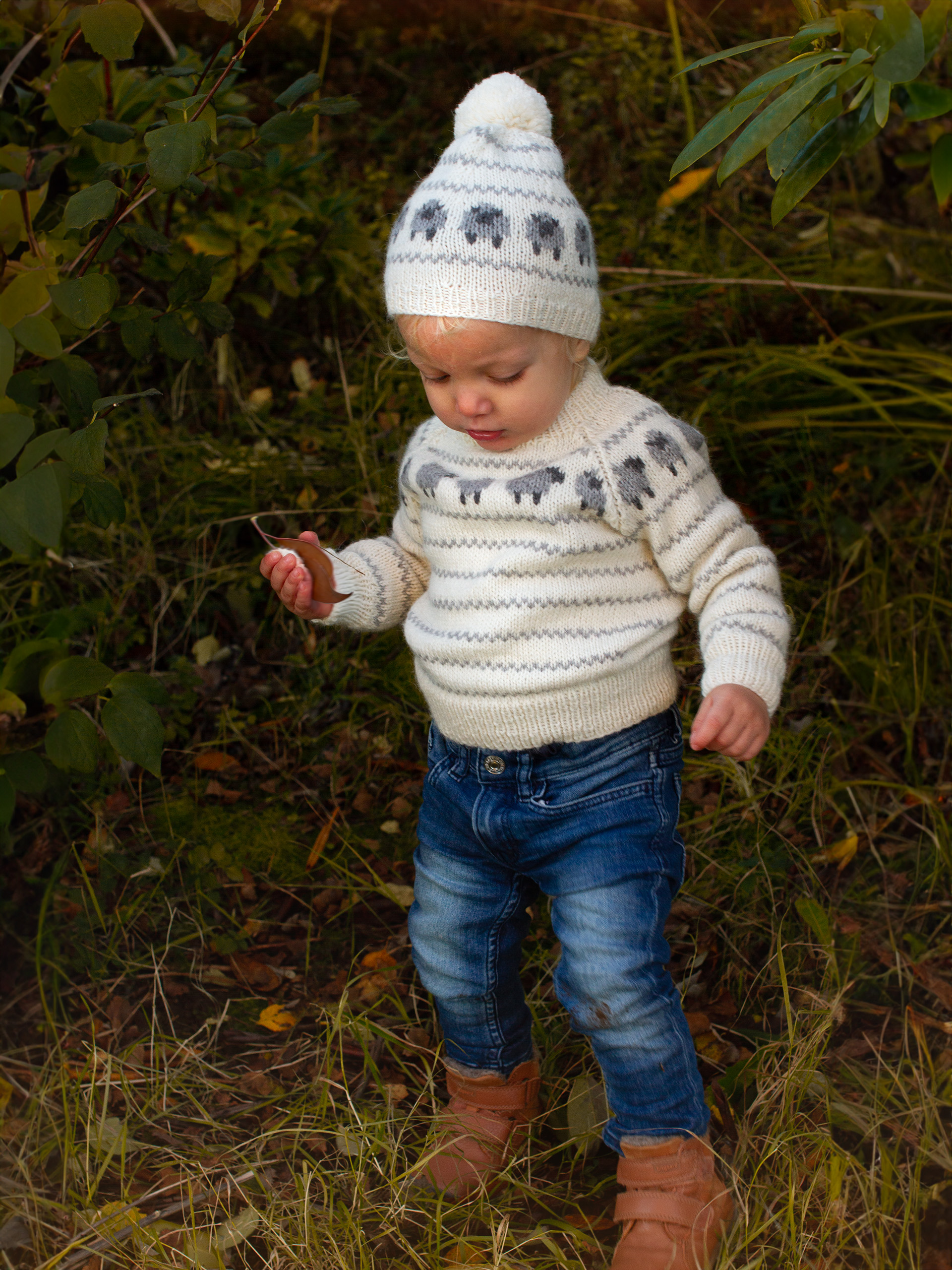 ULLAN genser & lue mini natur