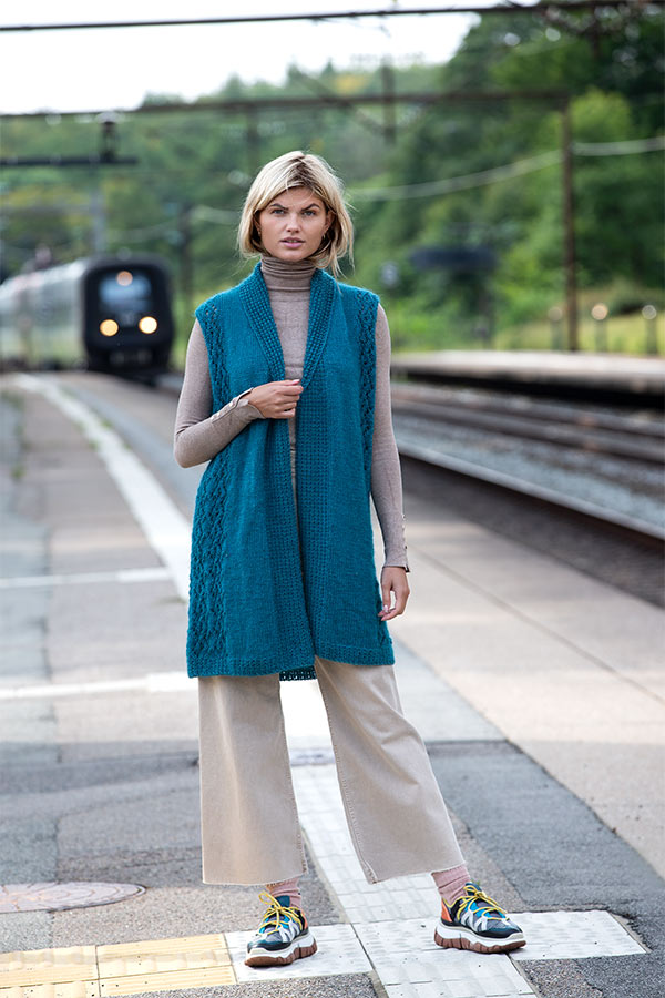 Lang Vest i Soft Merino og Kid Silk