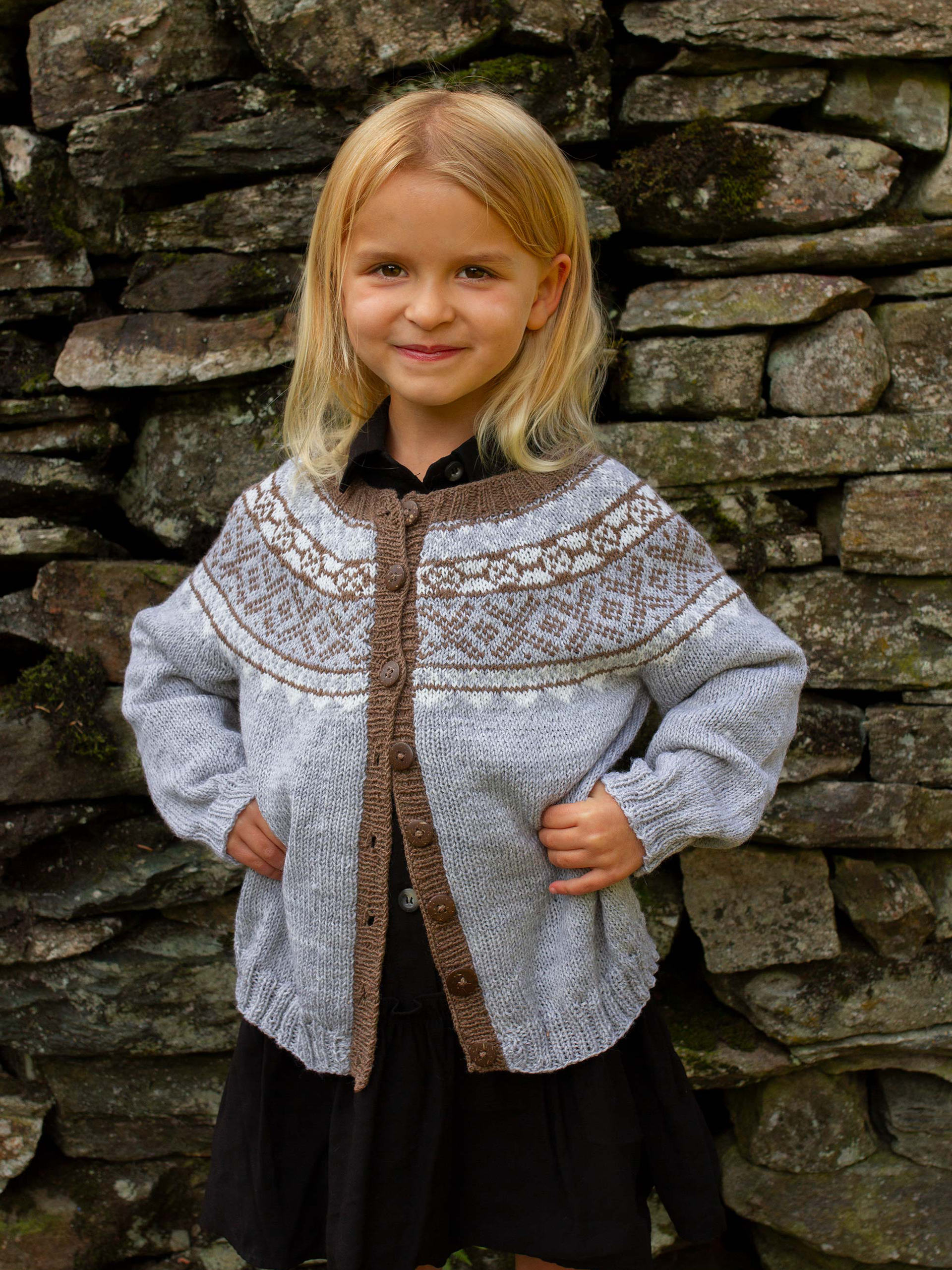 VIGGA cardigan lys gråmelert