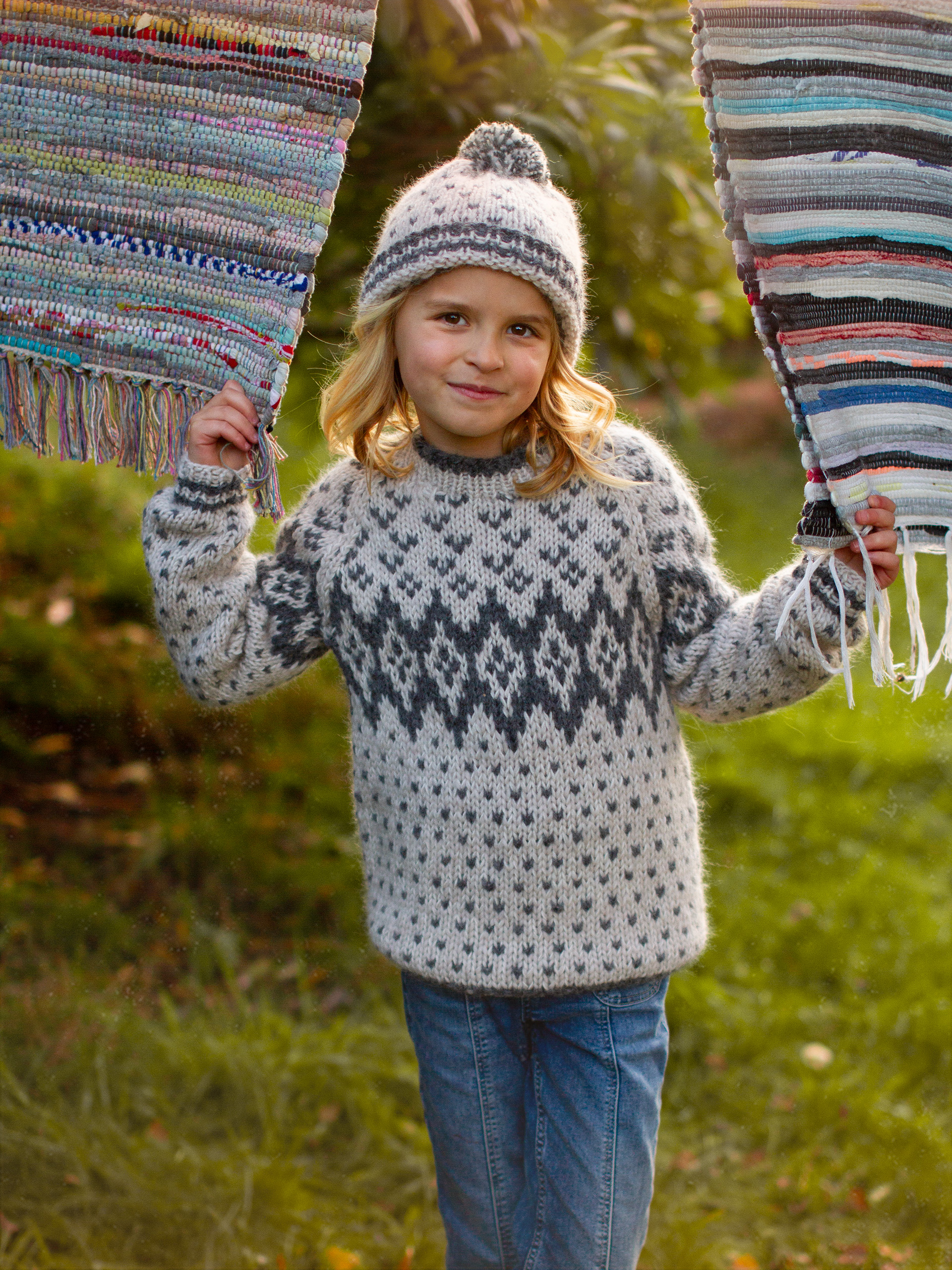 VIKSEMARKA genser & lue sand