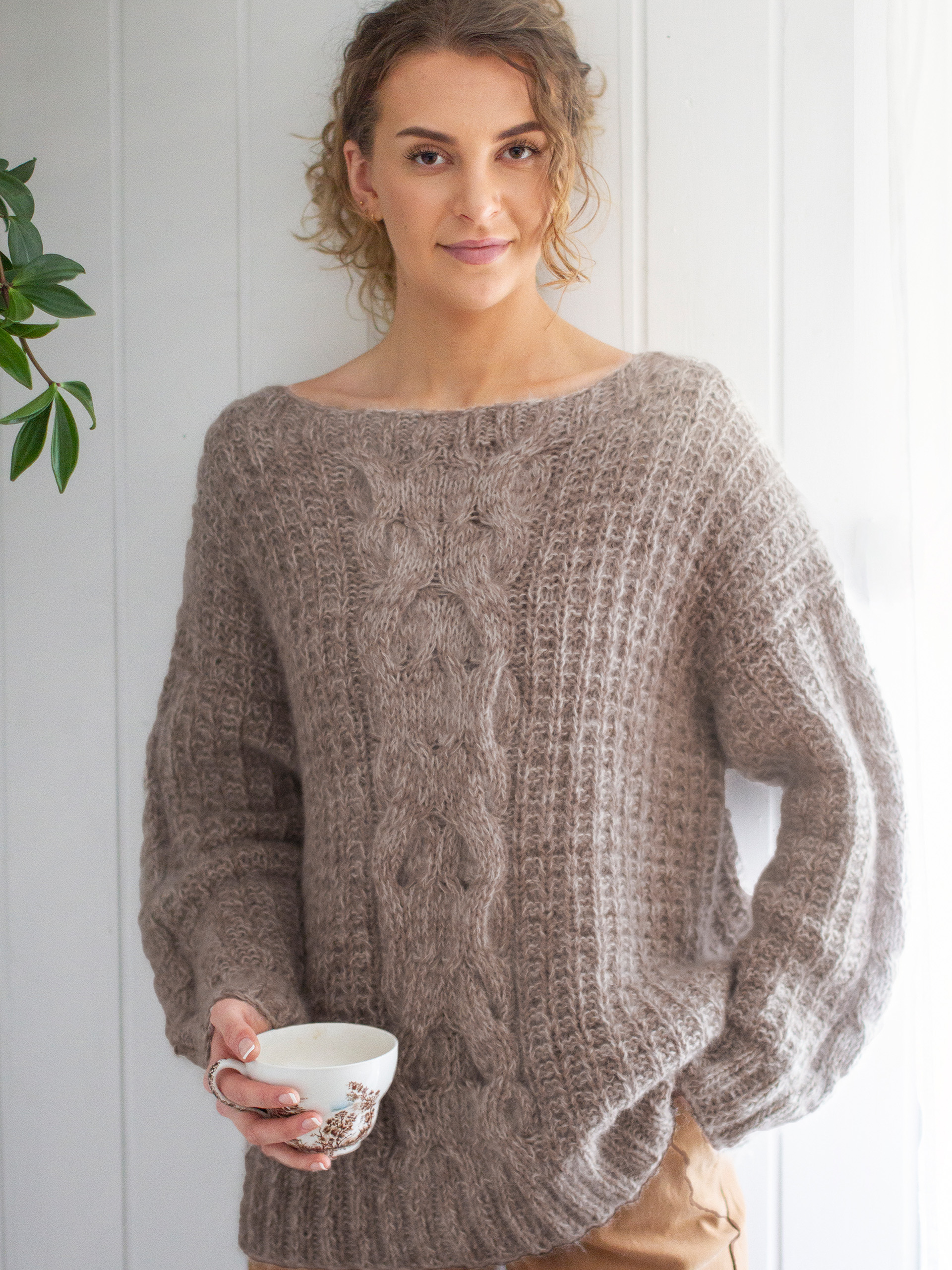 VIVENDEL genser brunmelert