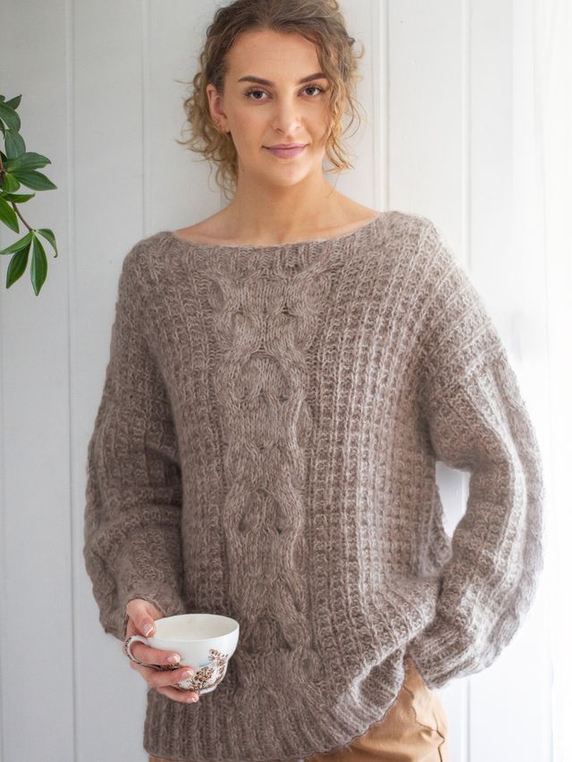 VIVENDEL genser brunmelert