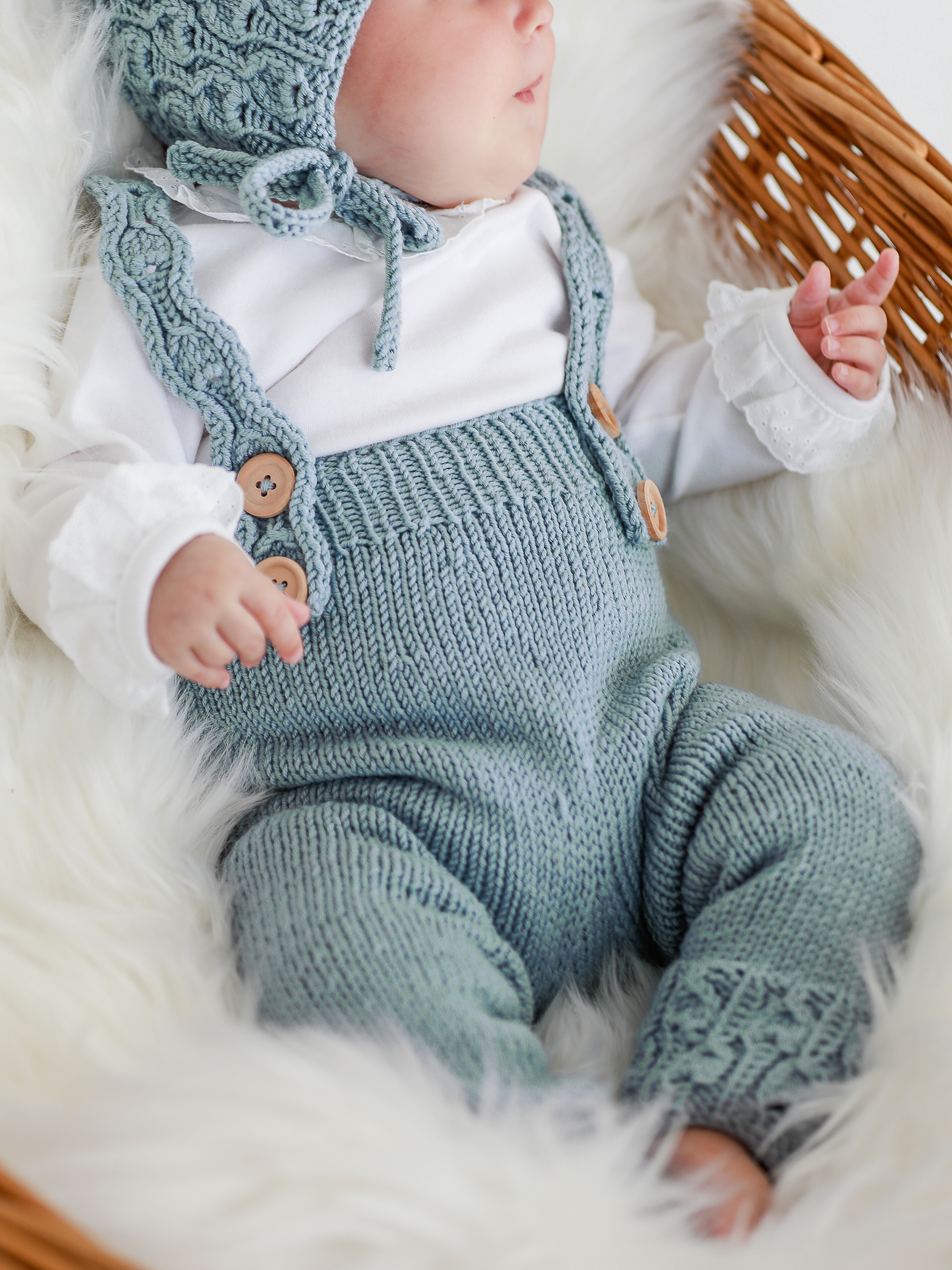 Vugge buksesett lys petrol