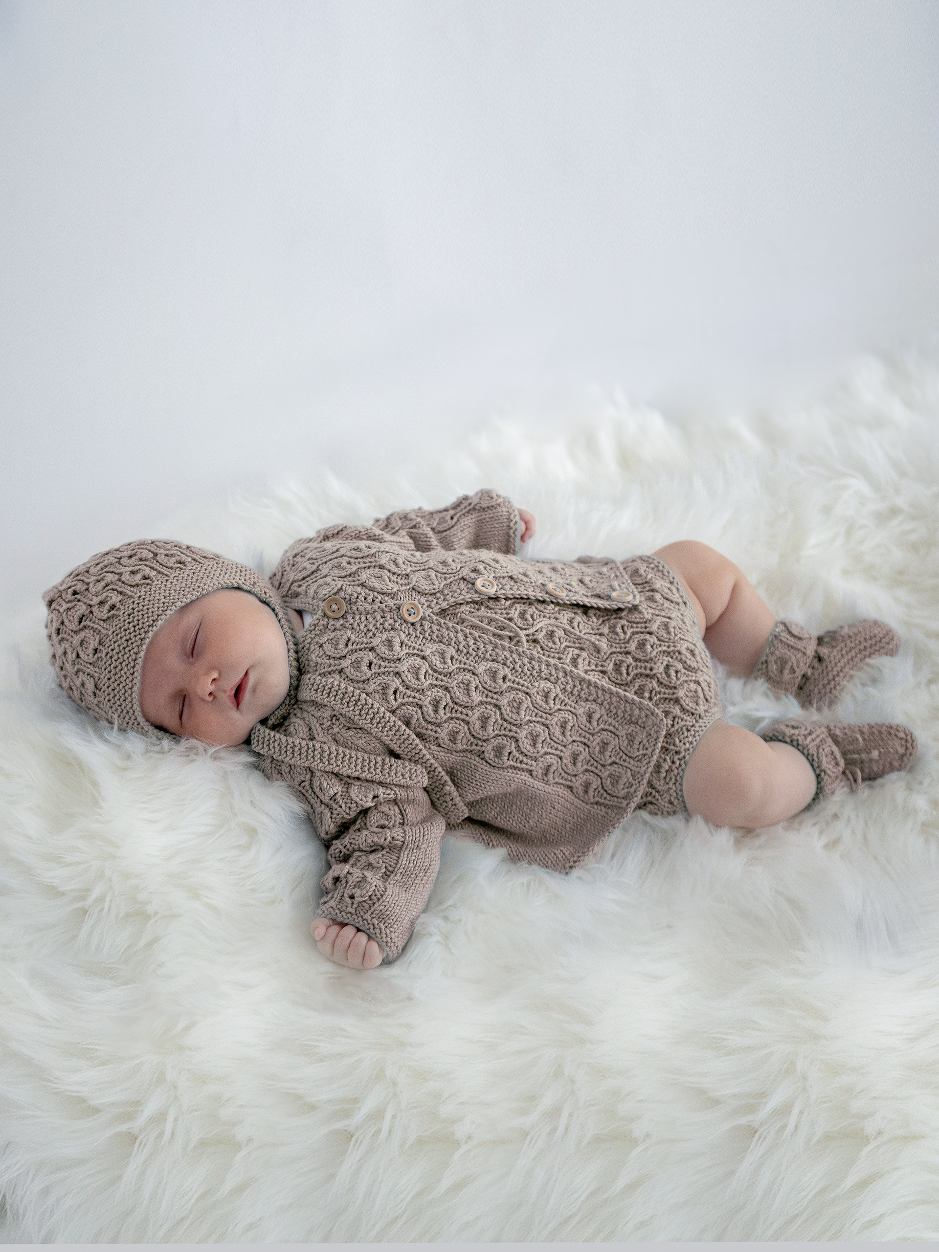 Vugge rompersett beige