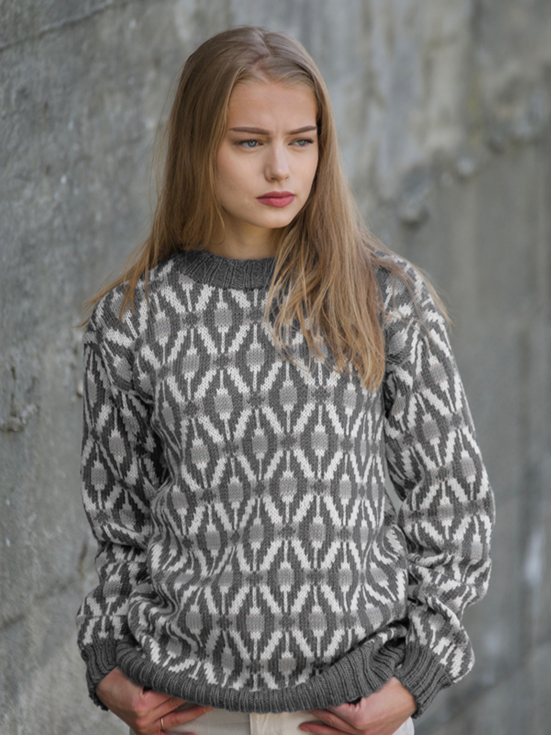 WANG genser gråmelert