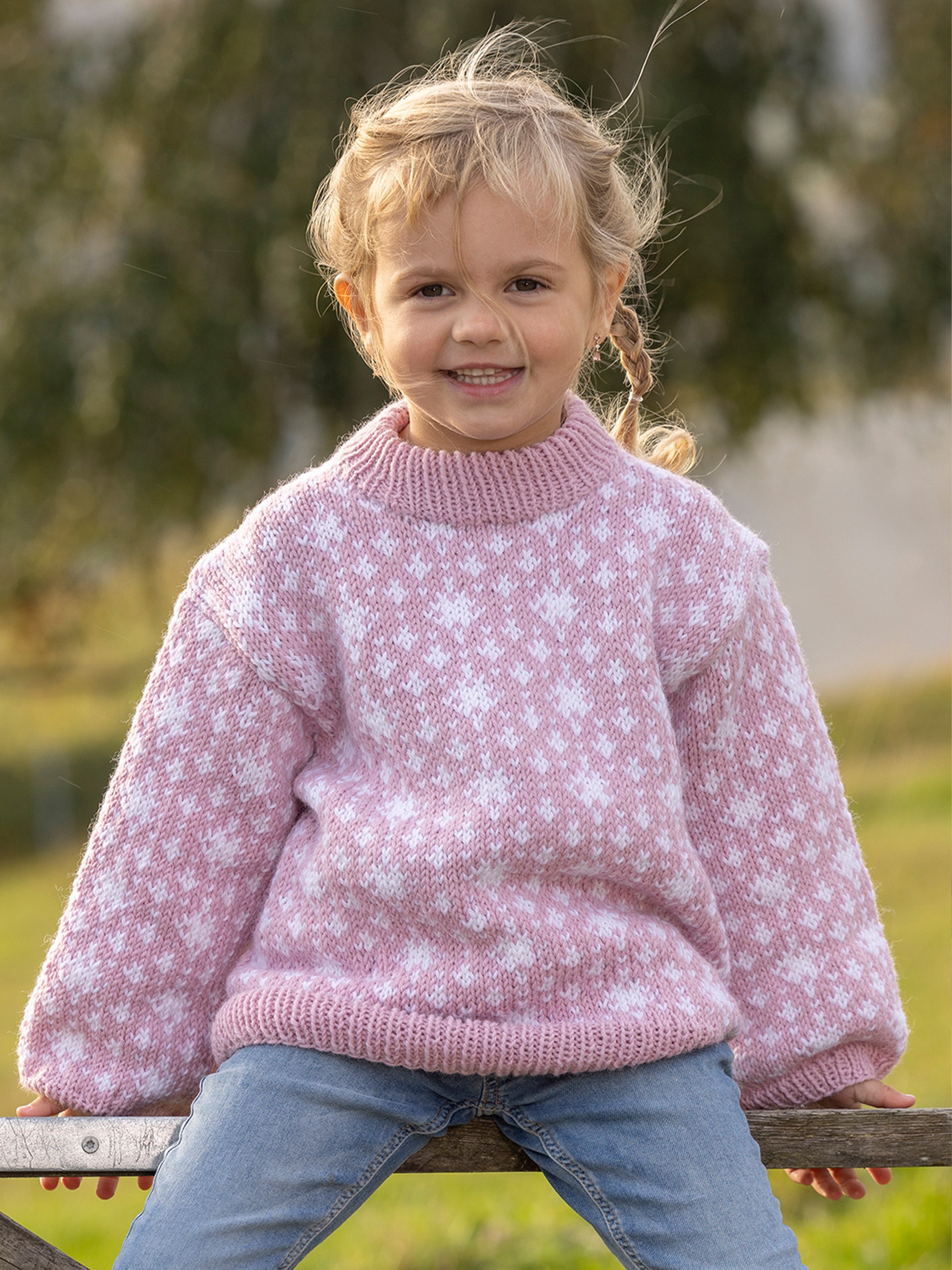 0004-14b Loen genser m/rund hals