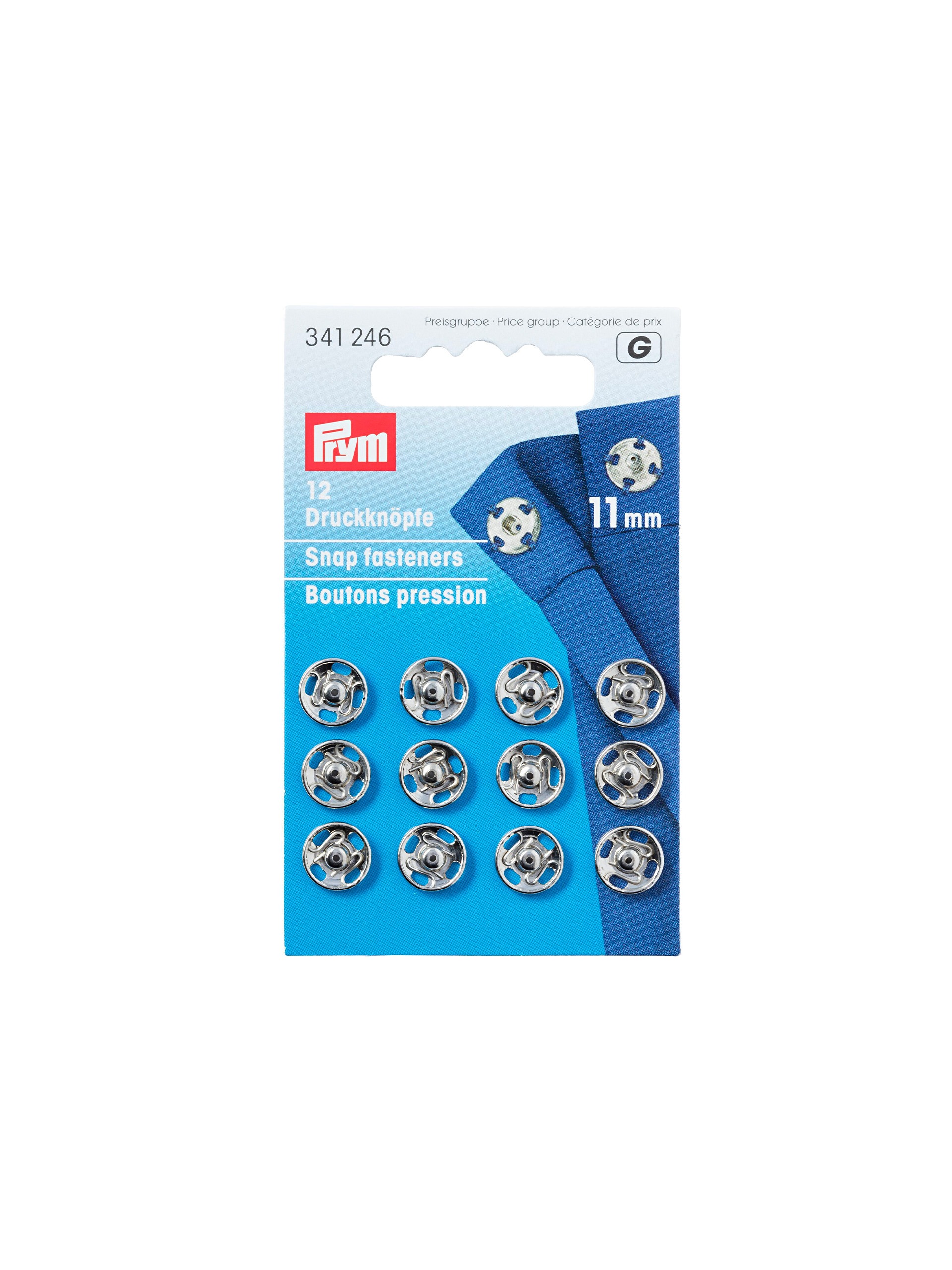 Prym - Trykknapper - 11 mm - Sølvfarget