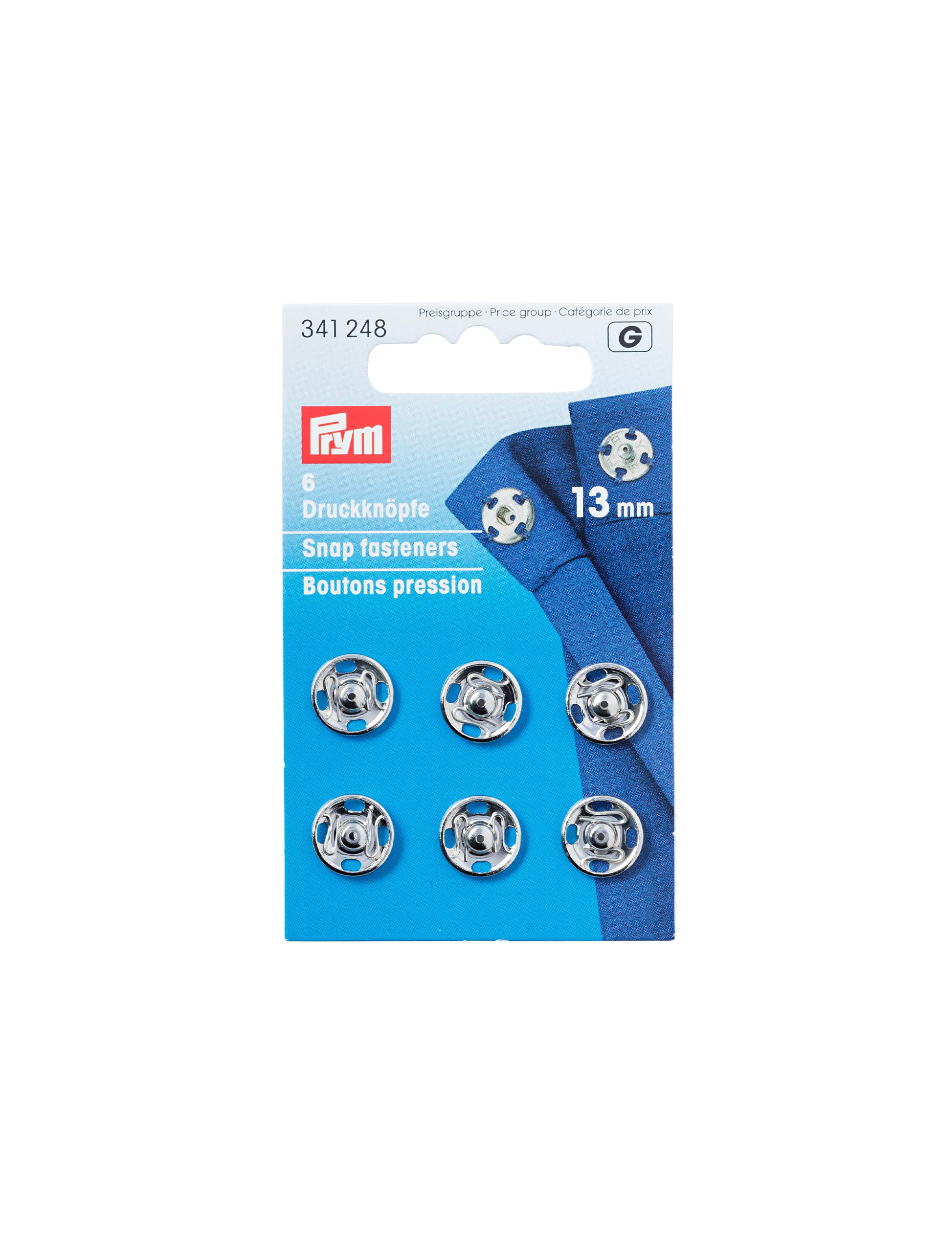 Prym - Trykknapper - 13 mm - Sølvfarget
