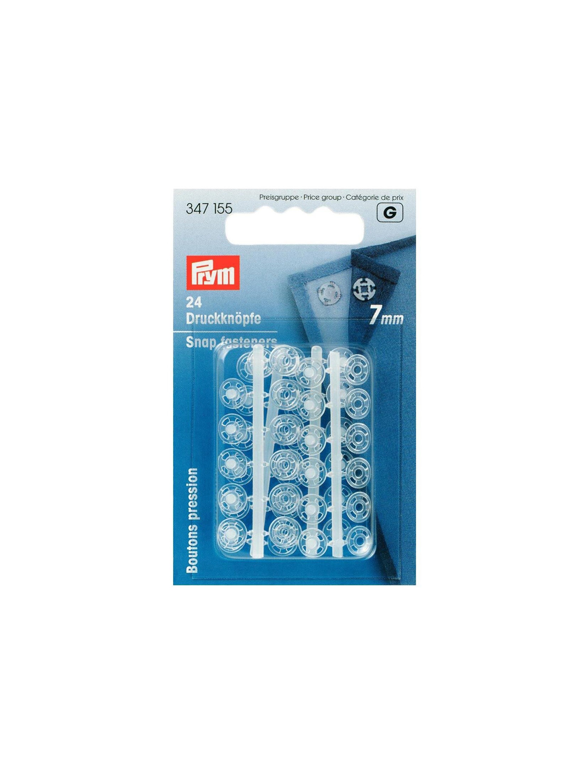 Prym - Trykknapper - 7 mm - Transparente