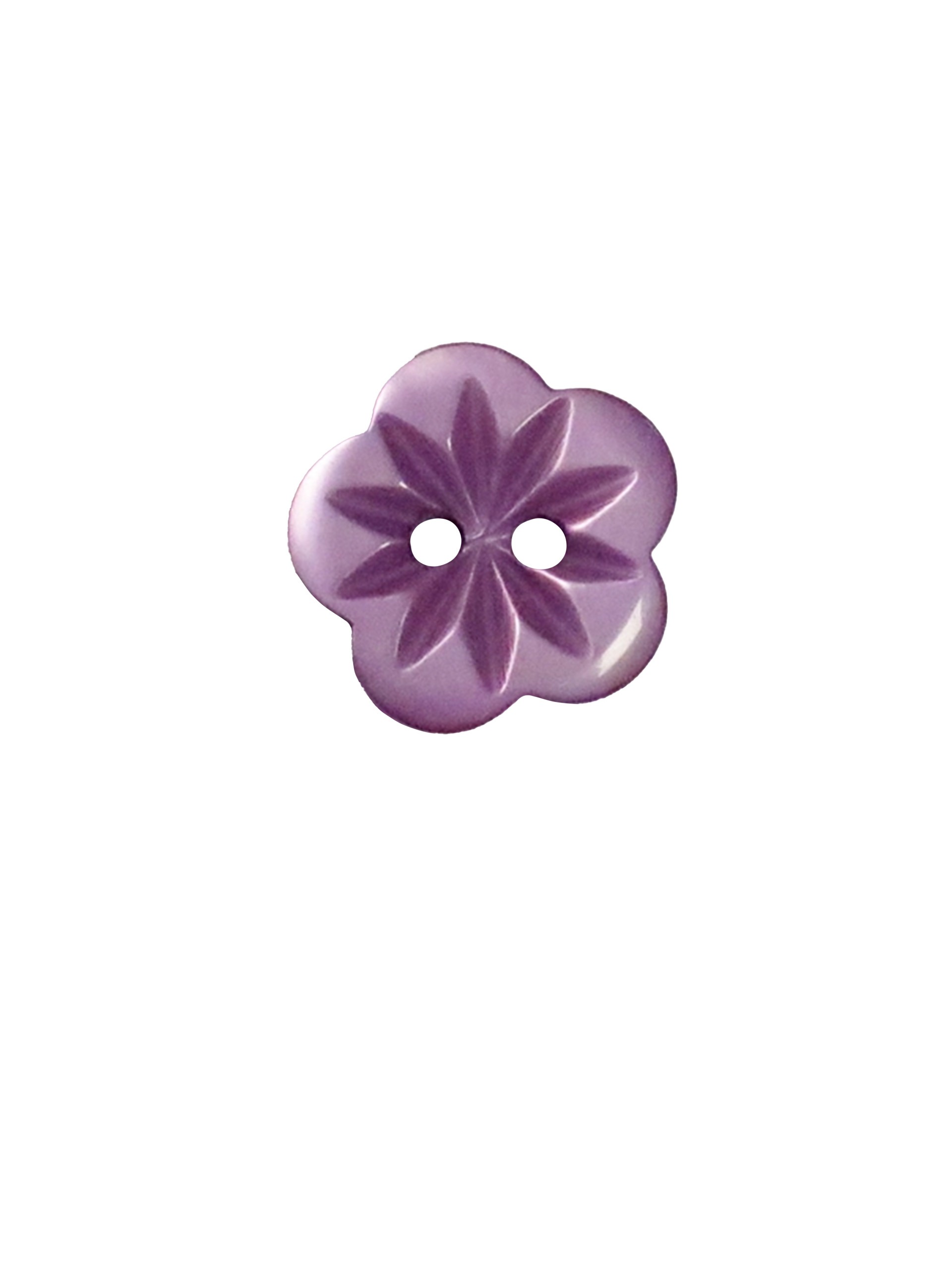 Knapp med blomst - 15 mm - Lavendel