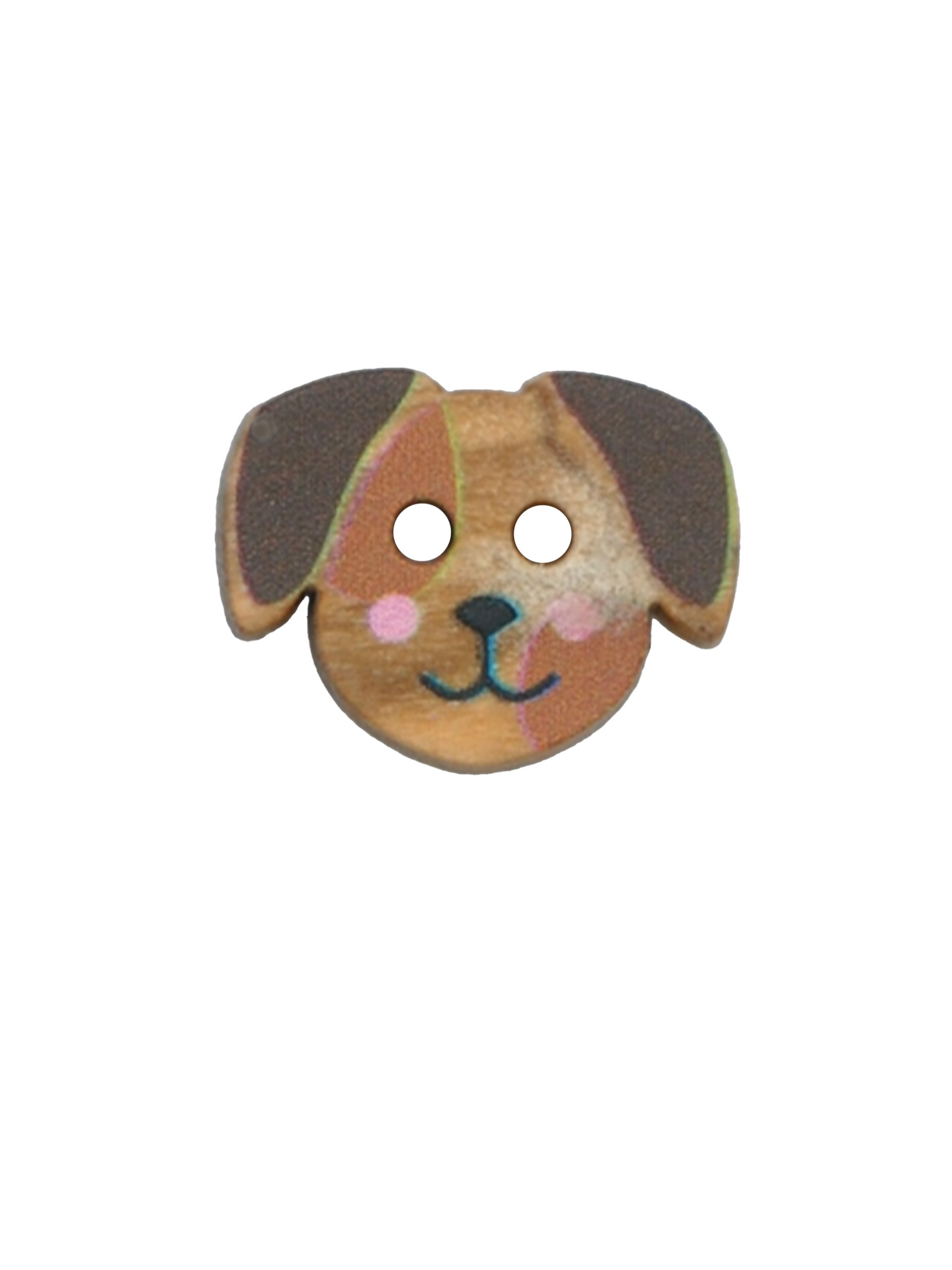 Treknapp med hund - 15 mm