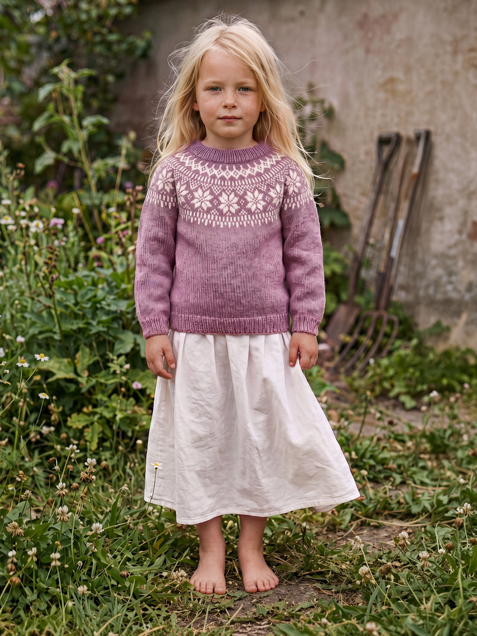 621MS-03c Chunky selbu genser mini