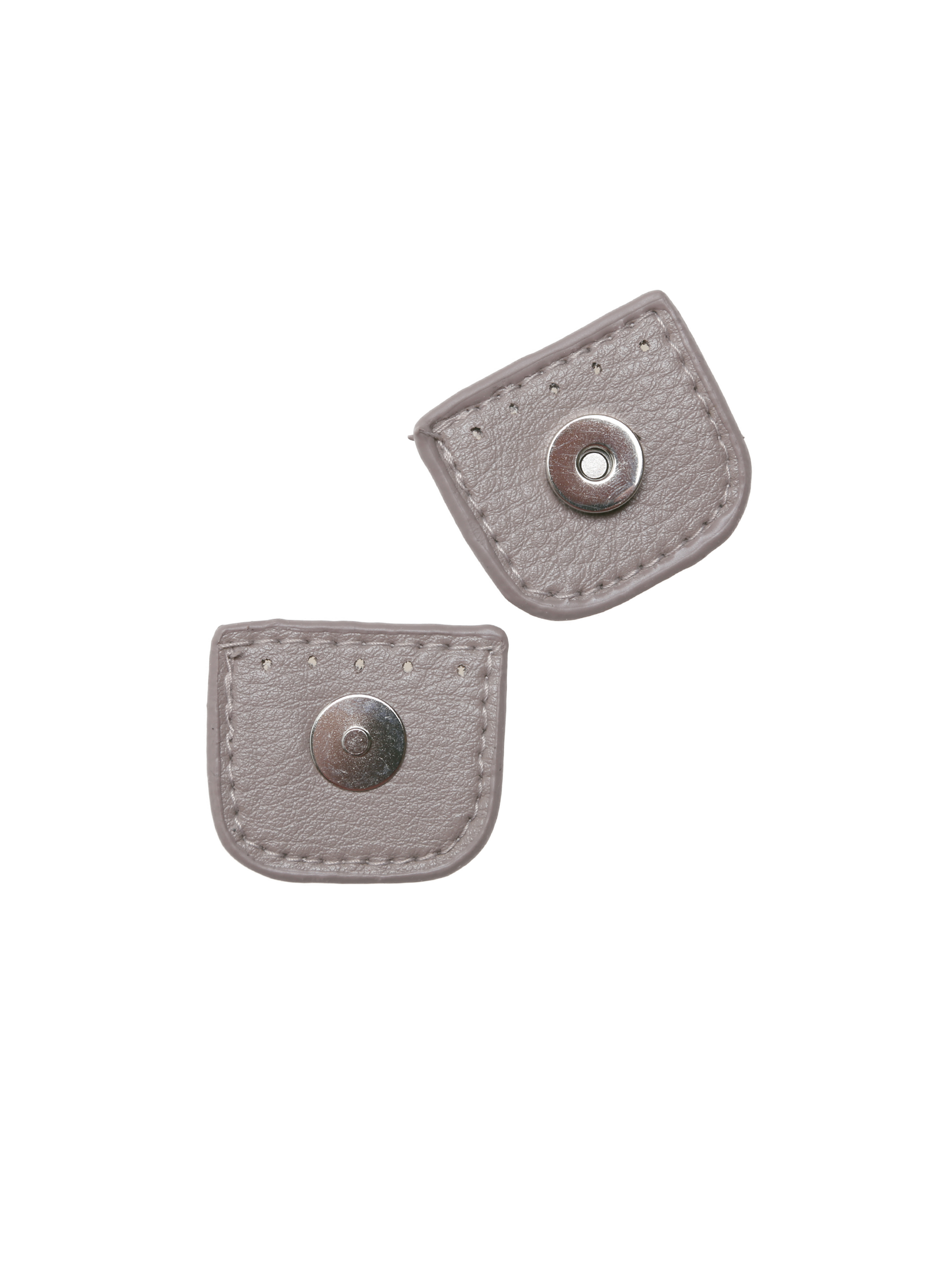 Magnetknapp - 4 cm - Beige/Sølv