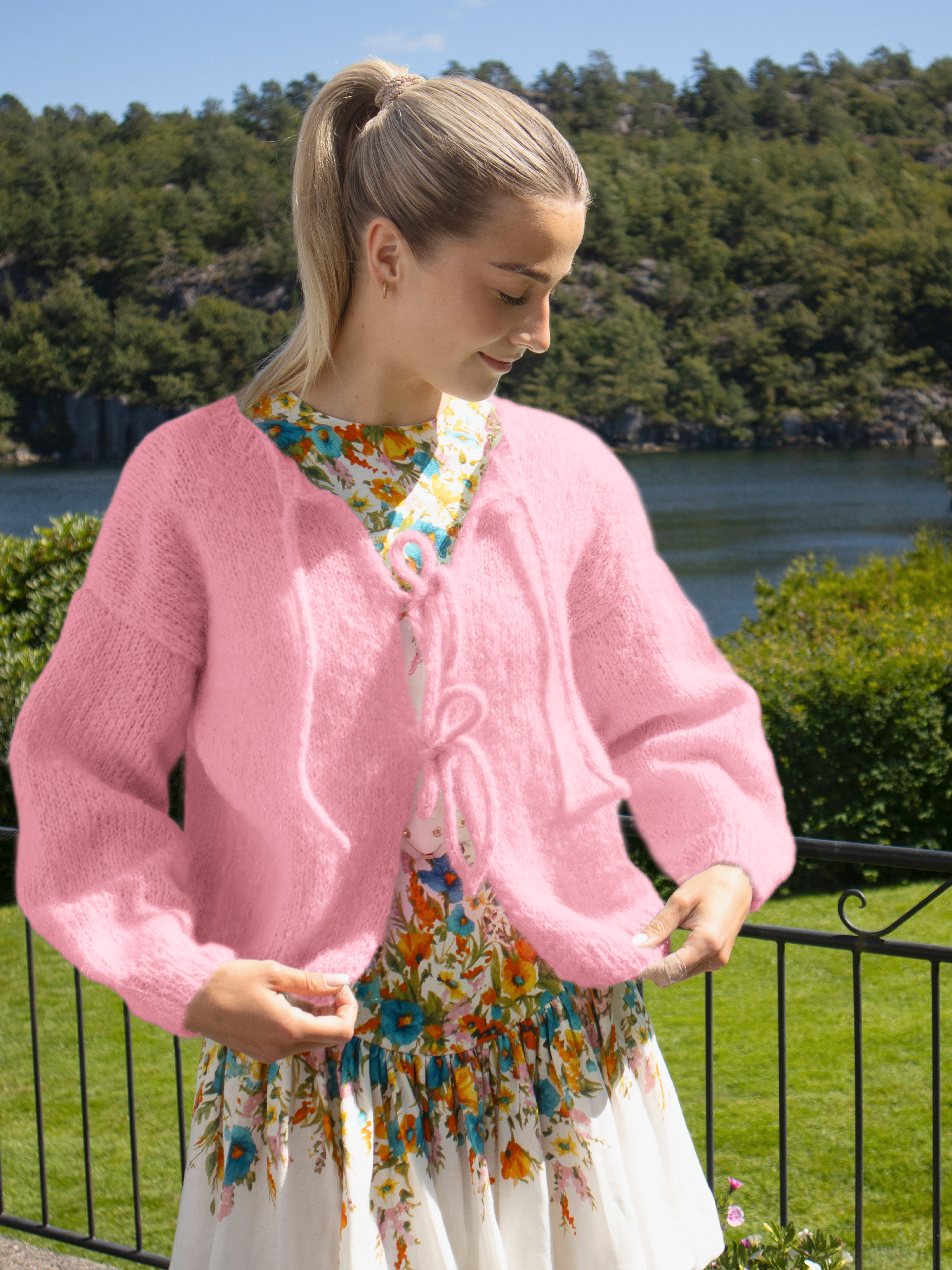 24-46h Cord jakke rosa