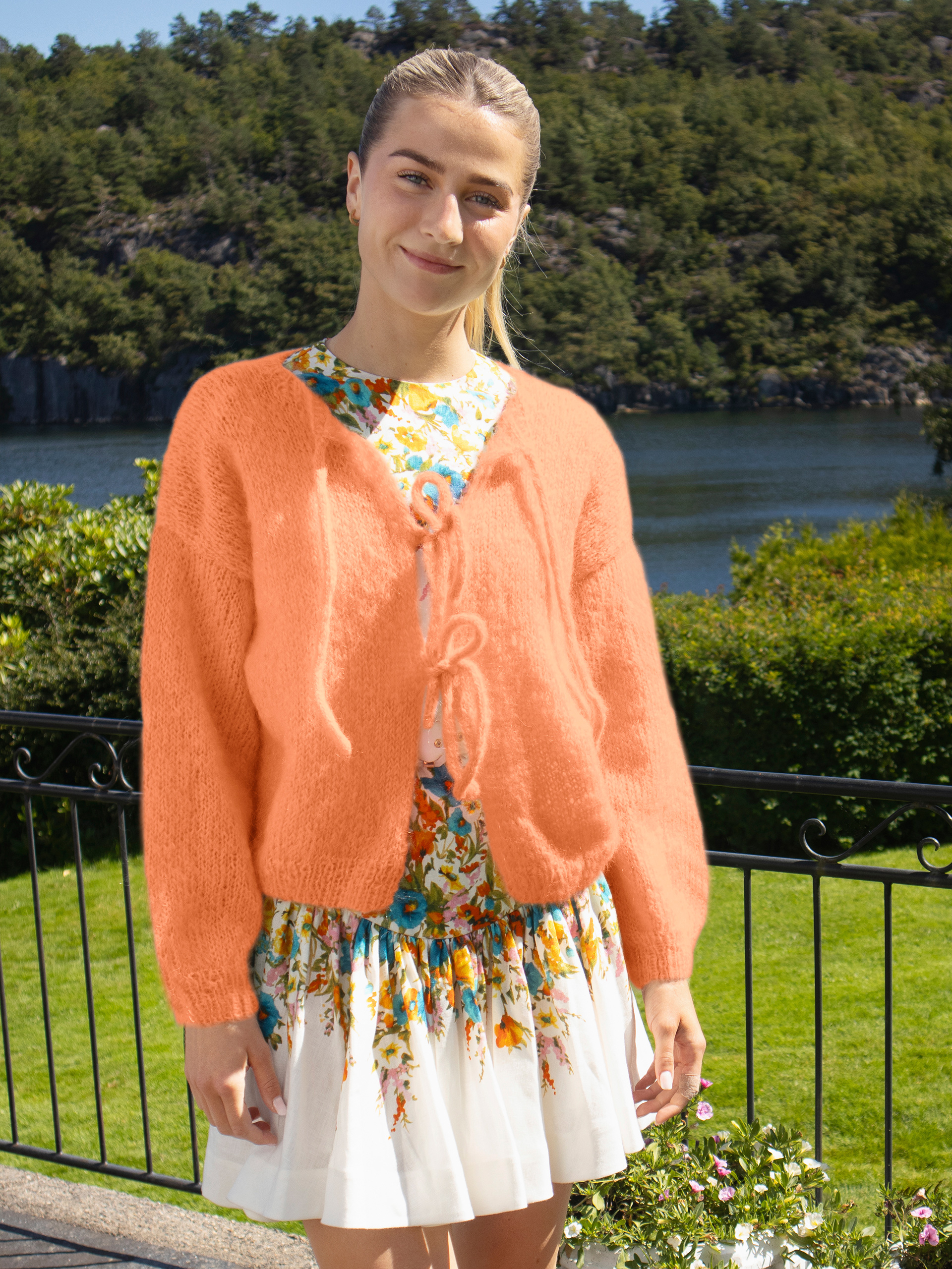 24-46j Cord jakke honningmelon