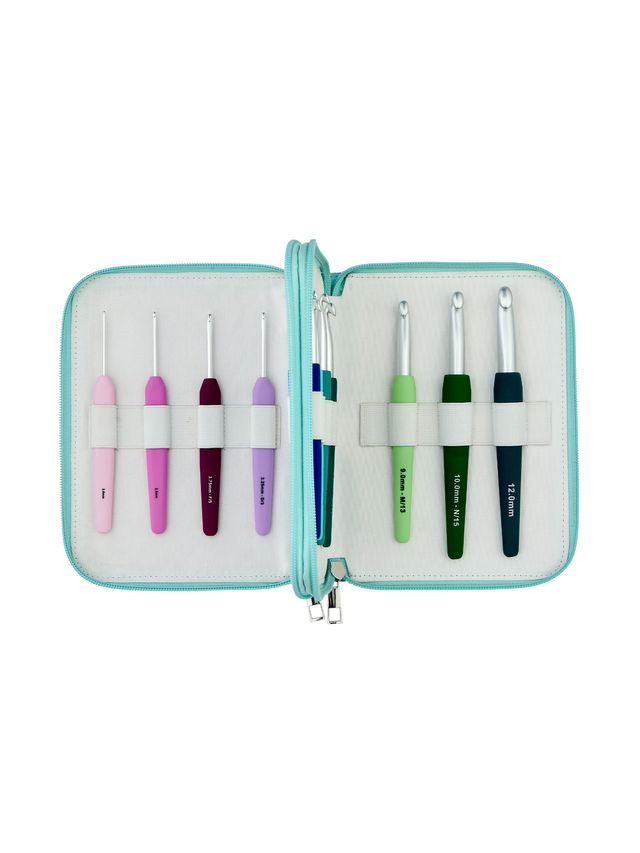 Waves, 2.0 - 12.0 mm - Grandesett heklenåler m/soft feel håndtak