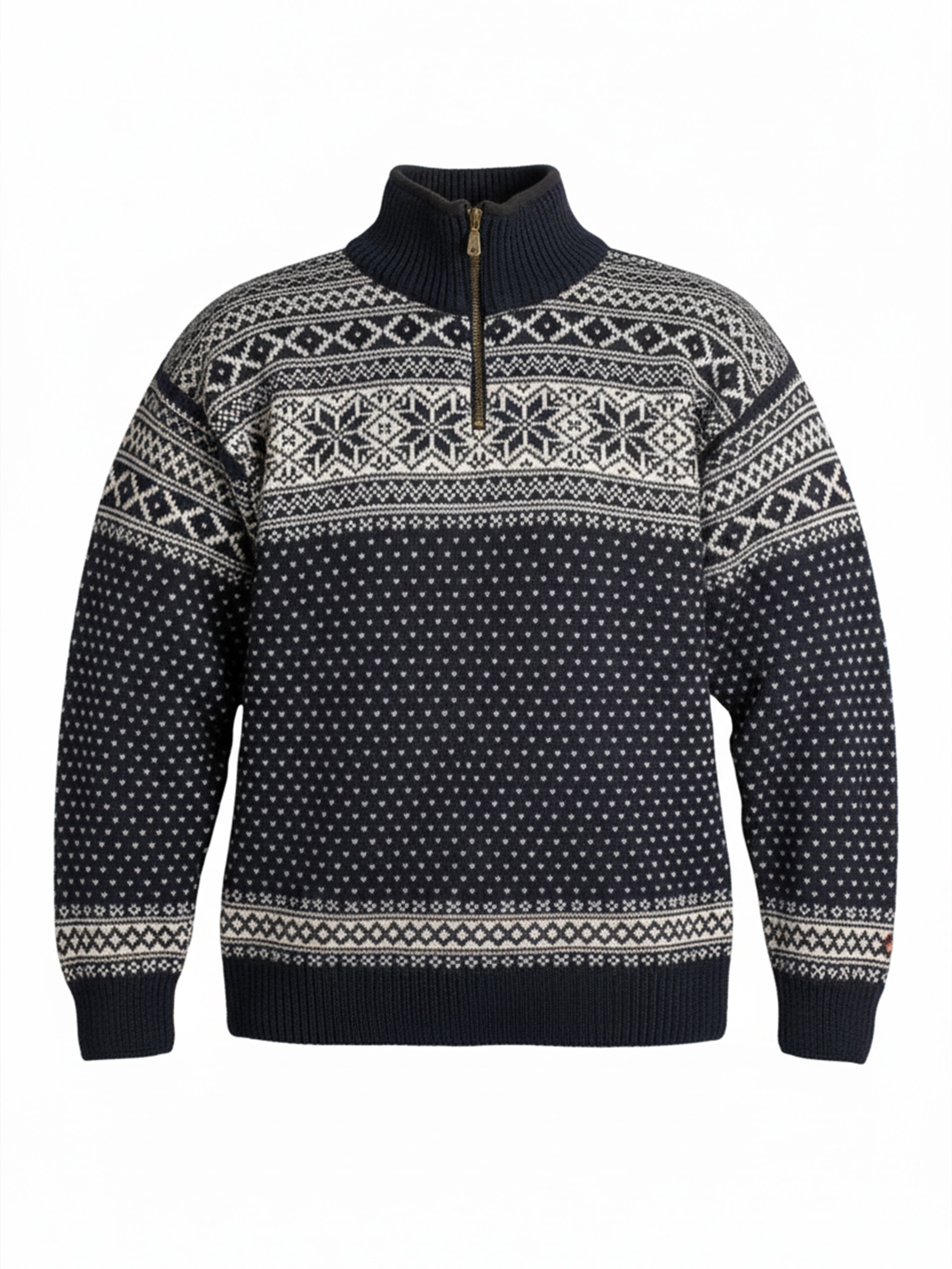 Str. M - Setesdal unisex genser m/zip navy