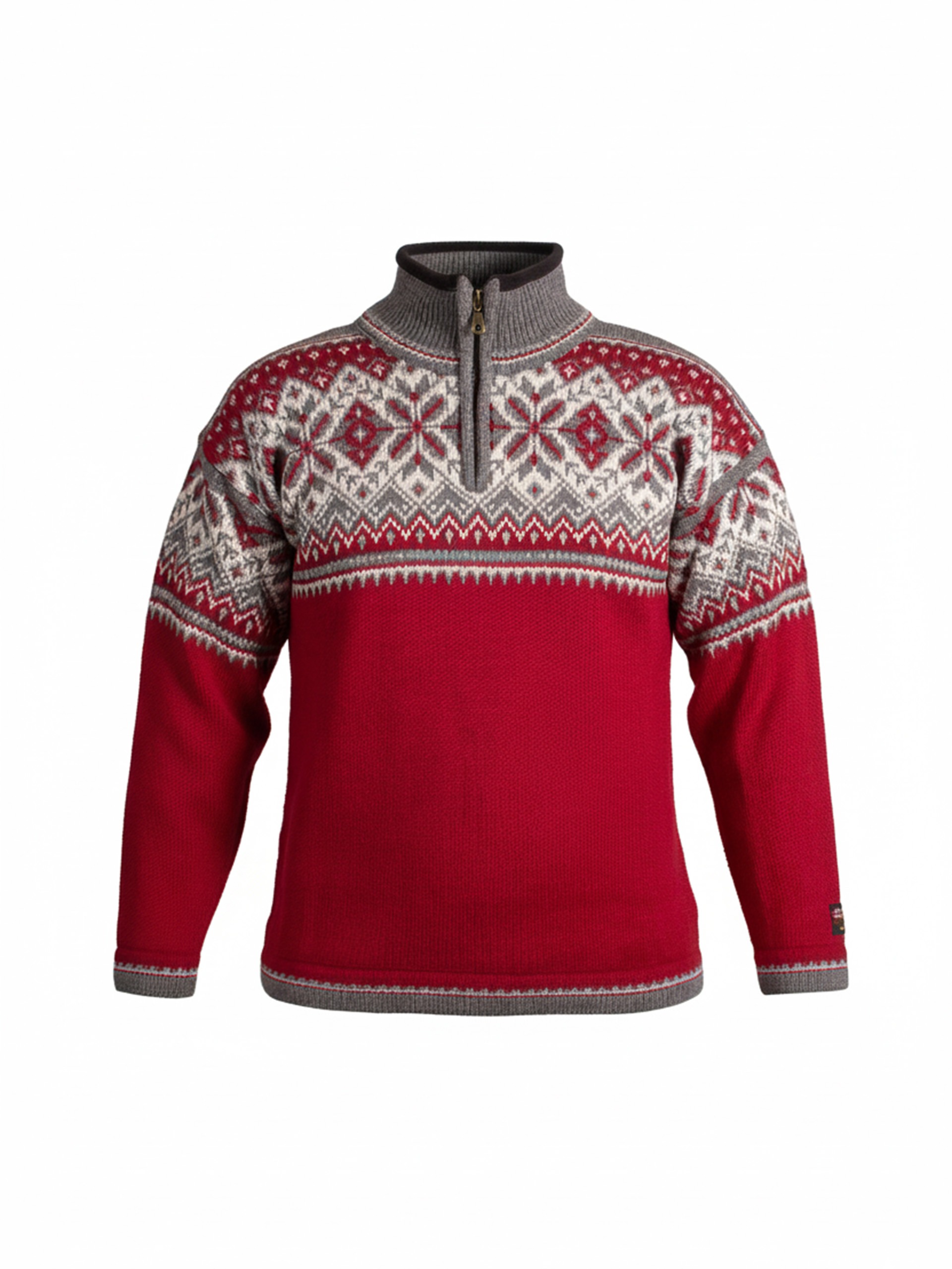 Sval unisex genser m/zip - Rød
