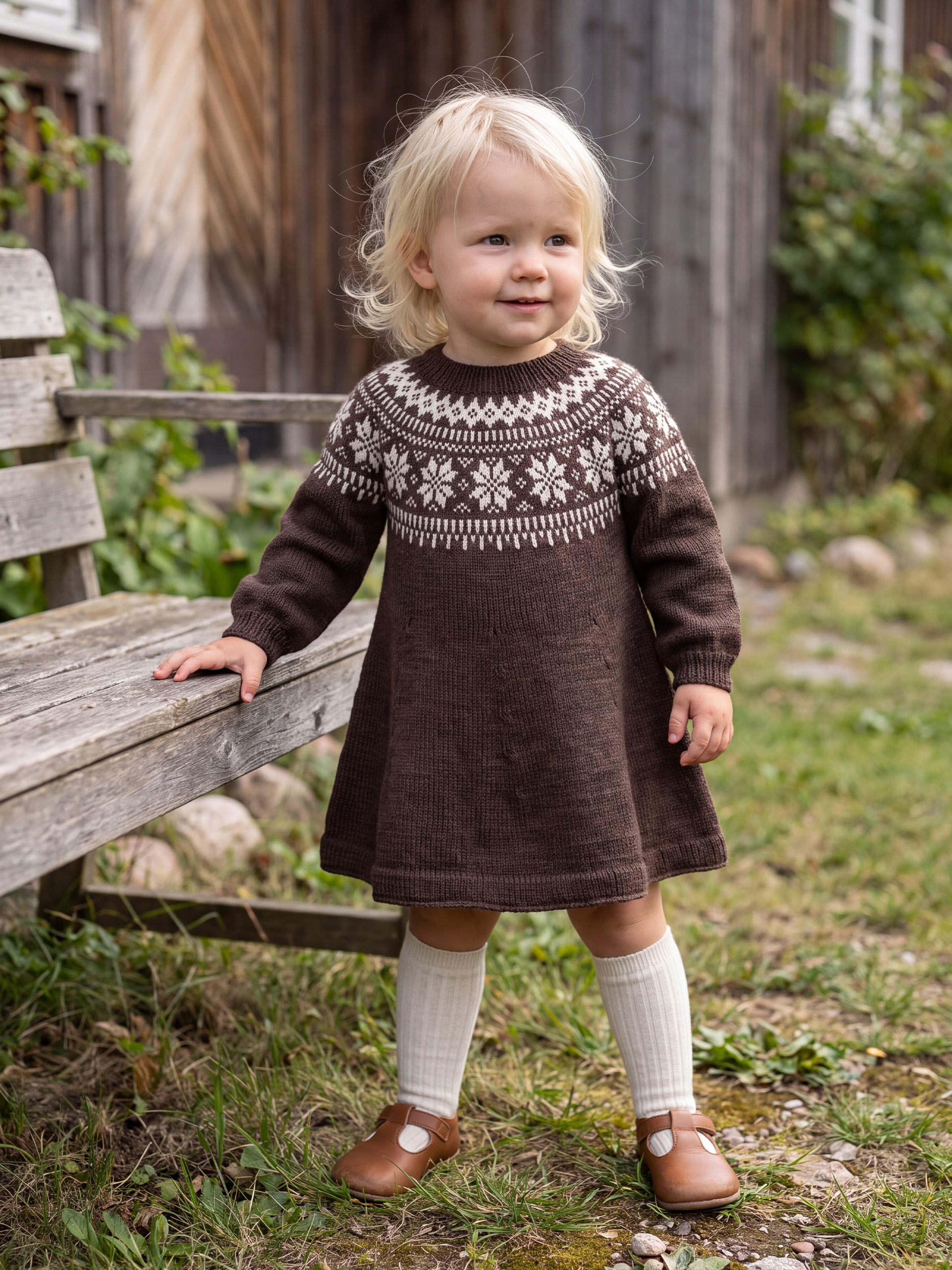 621MS-38f Chunky Selbu kjole (Stay)