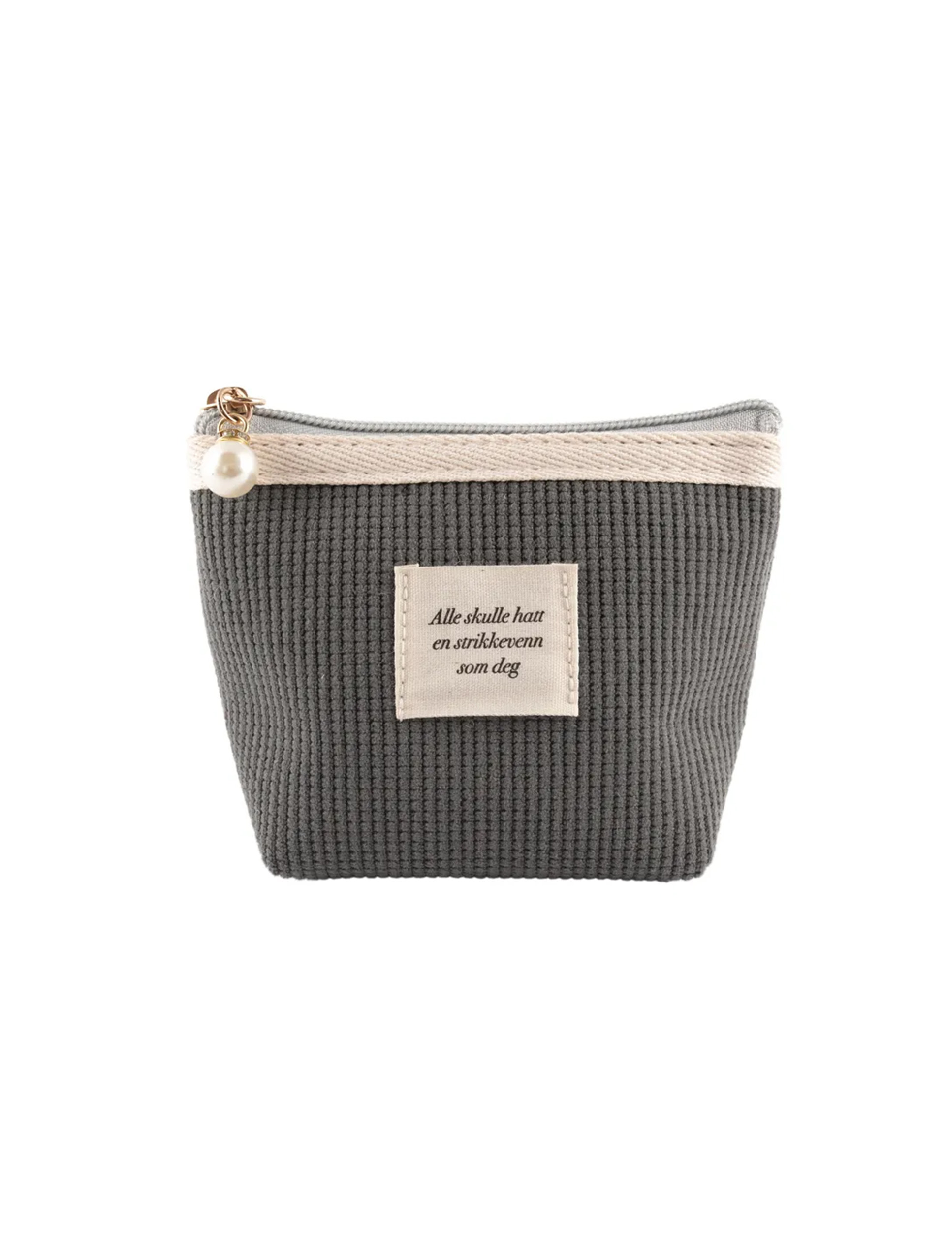 Strikkeveske - mørkgrå