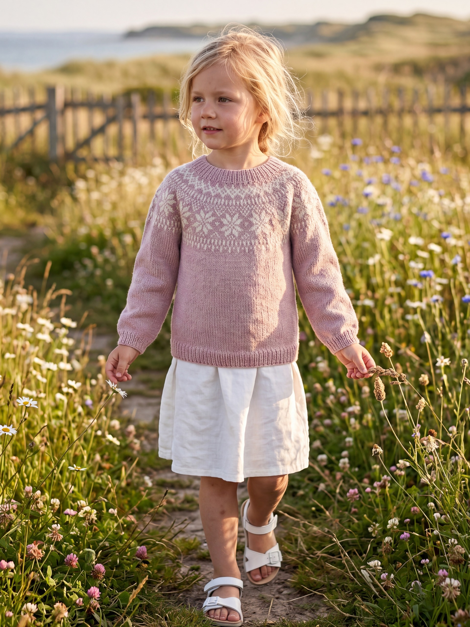 621MS-03j Chunky selbu genser mini (Merinor)