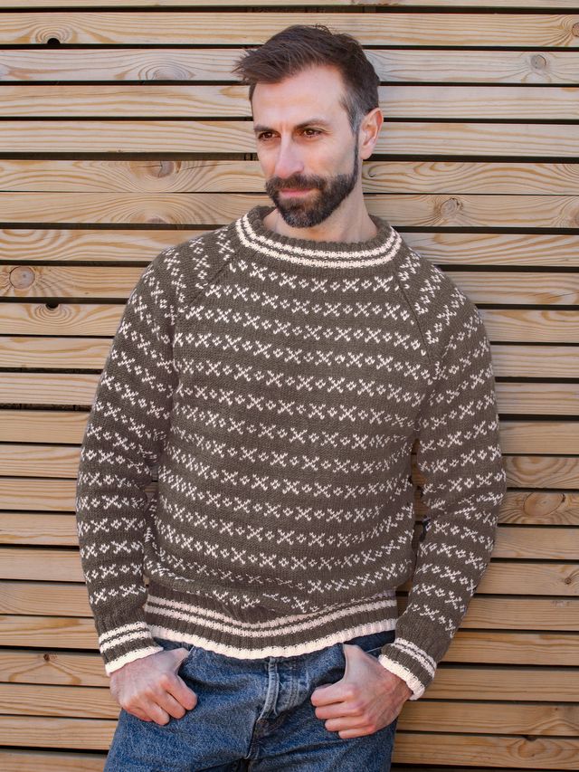 HUSAVIK Islender herre brunmelert (Merinor)