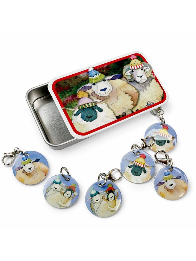 Maskemarkører m/tinnboks - Sauer med lue