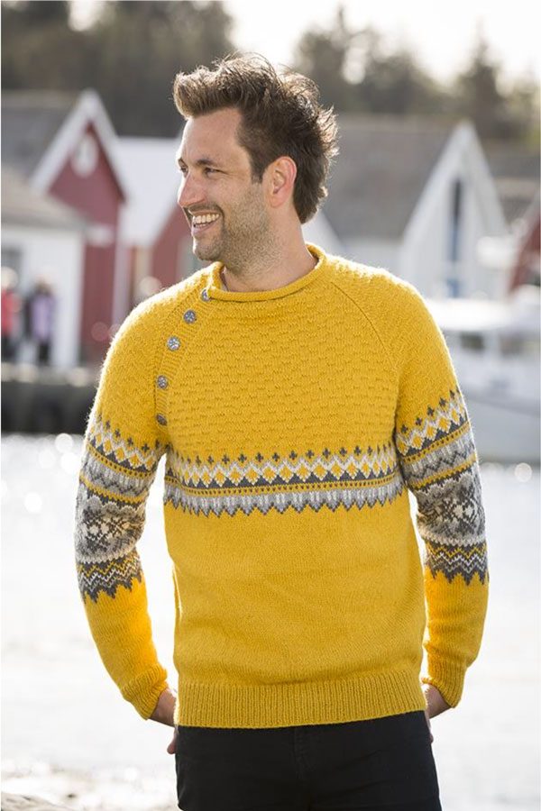 1709-10 Fryd genser gul