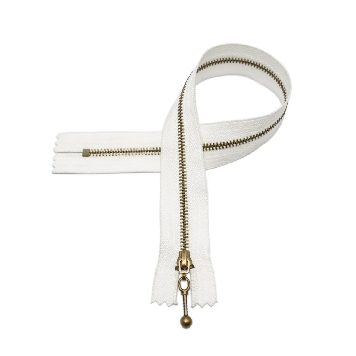 Glidelås - krem - 25cm