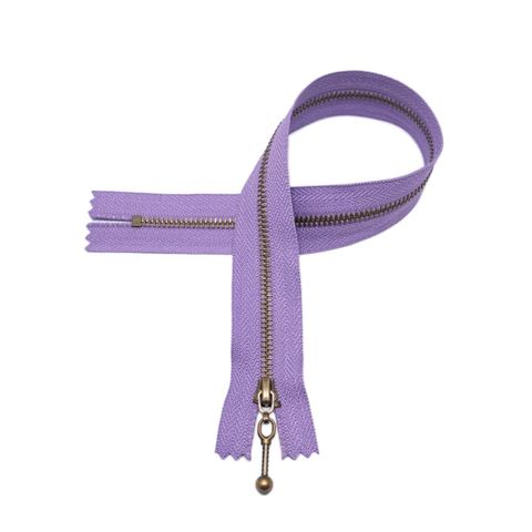 Glidelås - lilla - 25cm