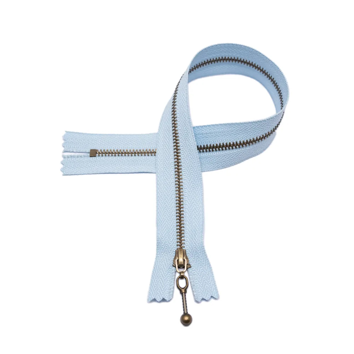 Glidelås - lysblå - 25cm