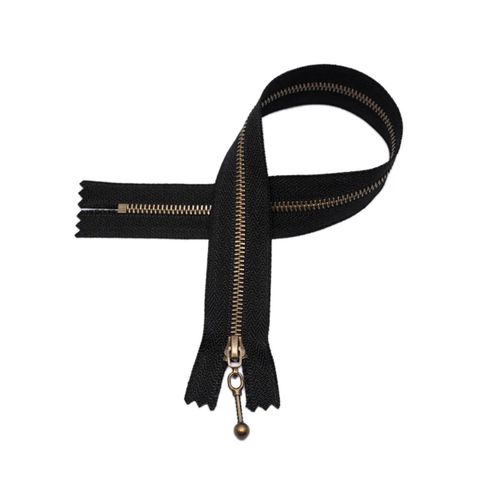 Glidelås - sort - 18cm