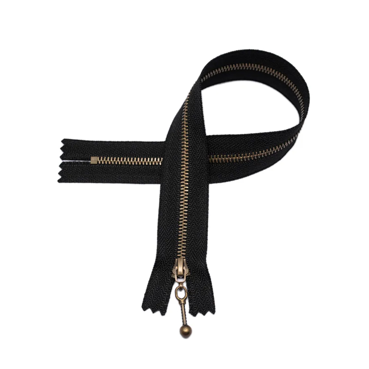 Glidelås - sort - 25cm